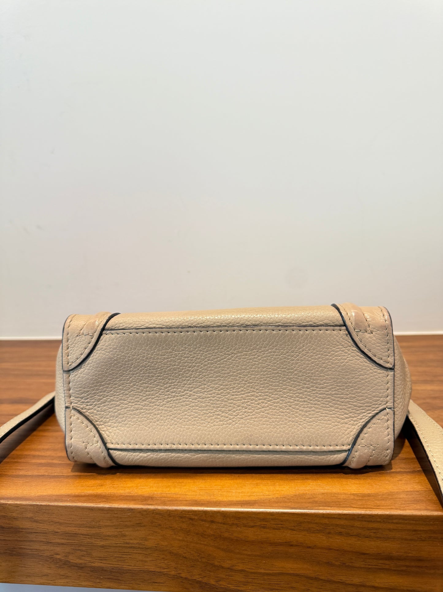 Celine Nano Phantom luggage tote in Beige
