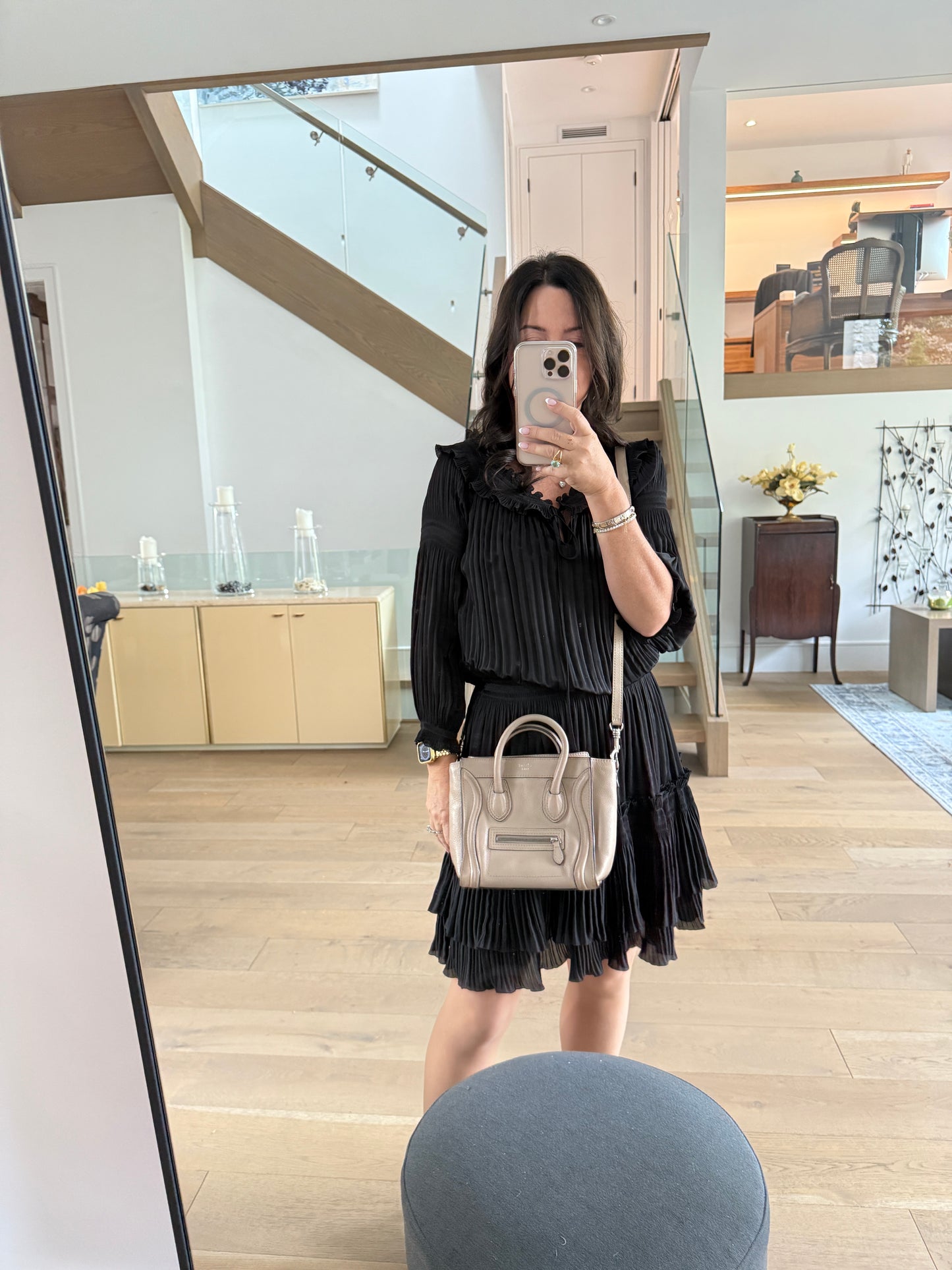 Celine Nano Phantom luggage tote in Beige