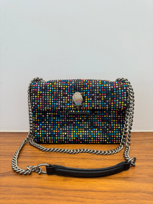 Kurt Gieger Colourful Rhinestone Bag with Black Trim
