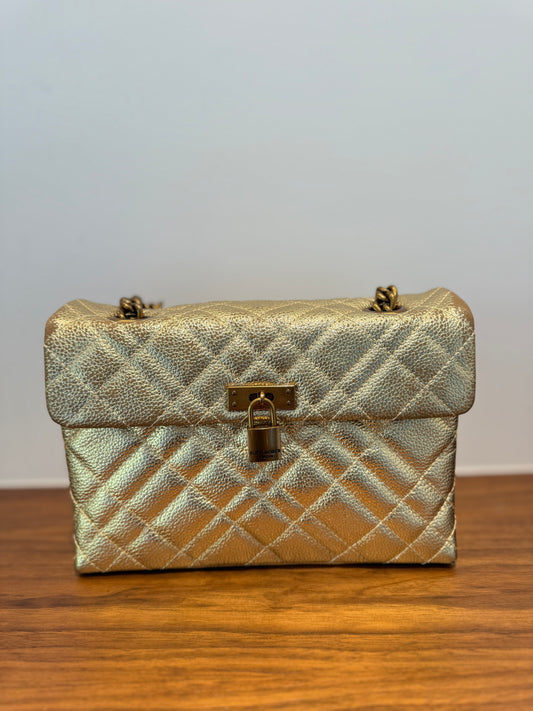 Kurt Geiger The Brixton leather metallic gold shoulder bag