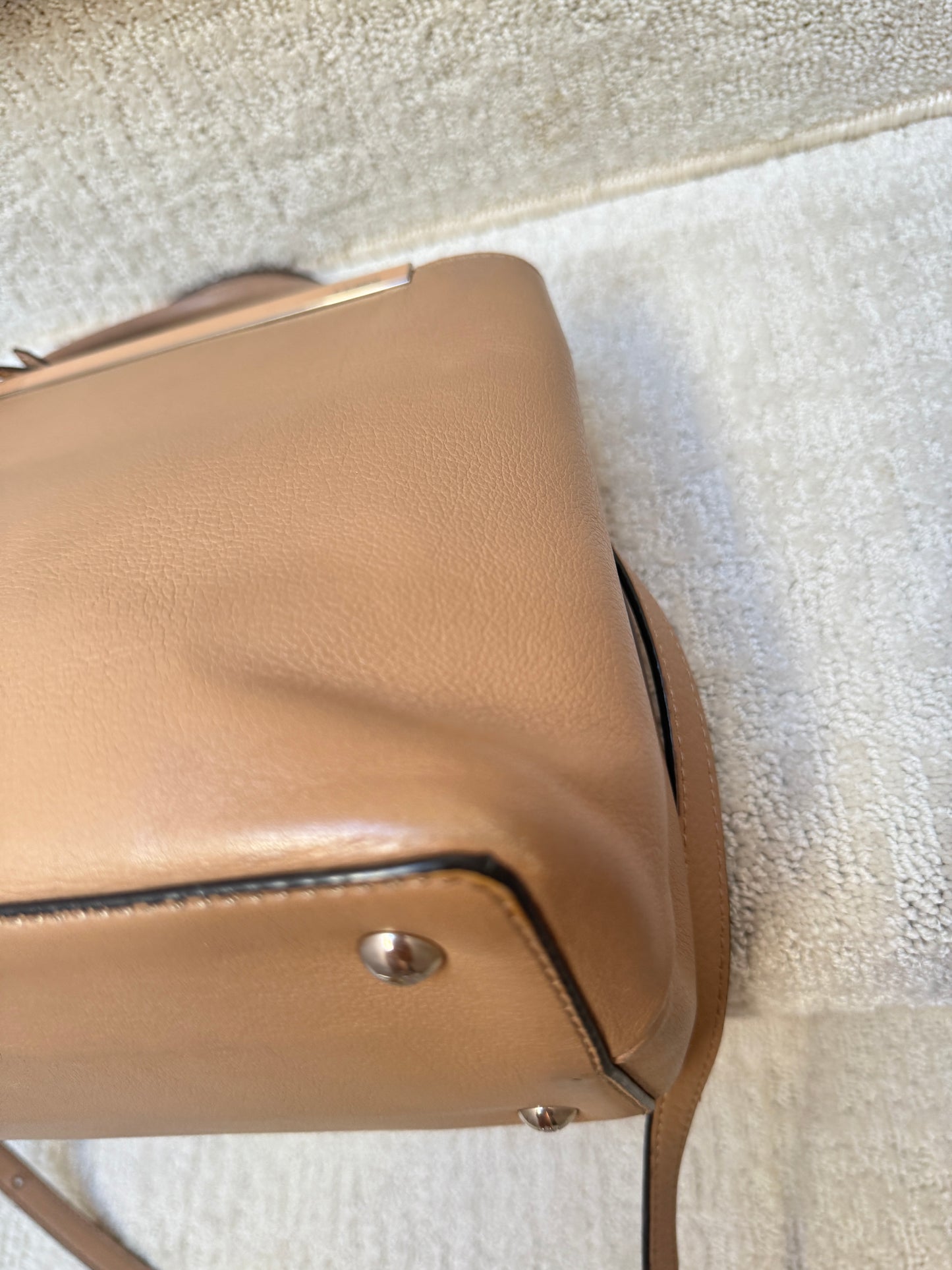 Fendi Vitello Elite 2Jours Tote in Dark Beige