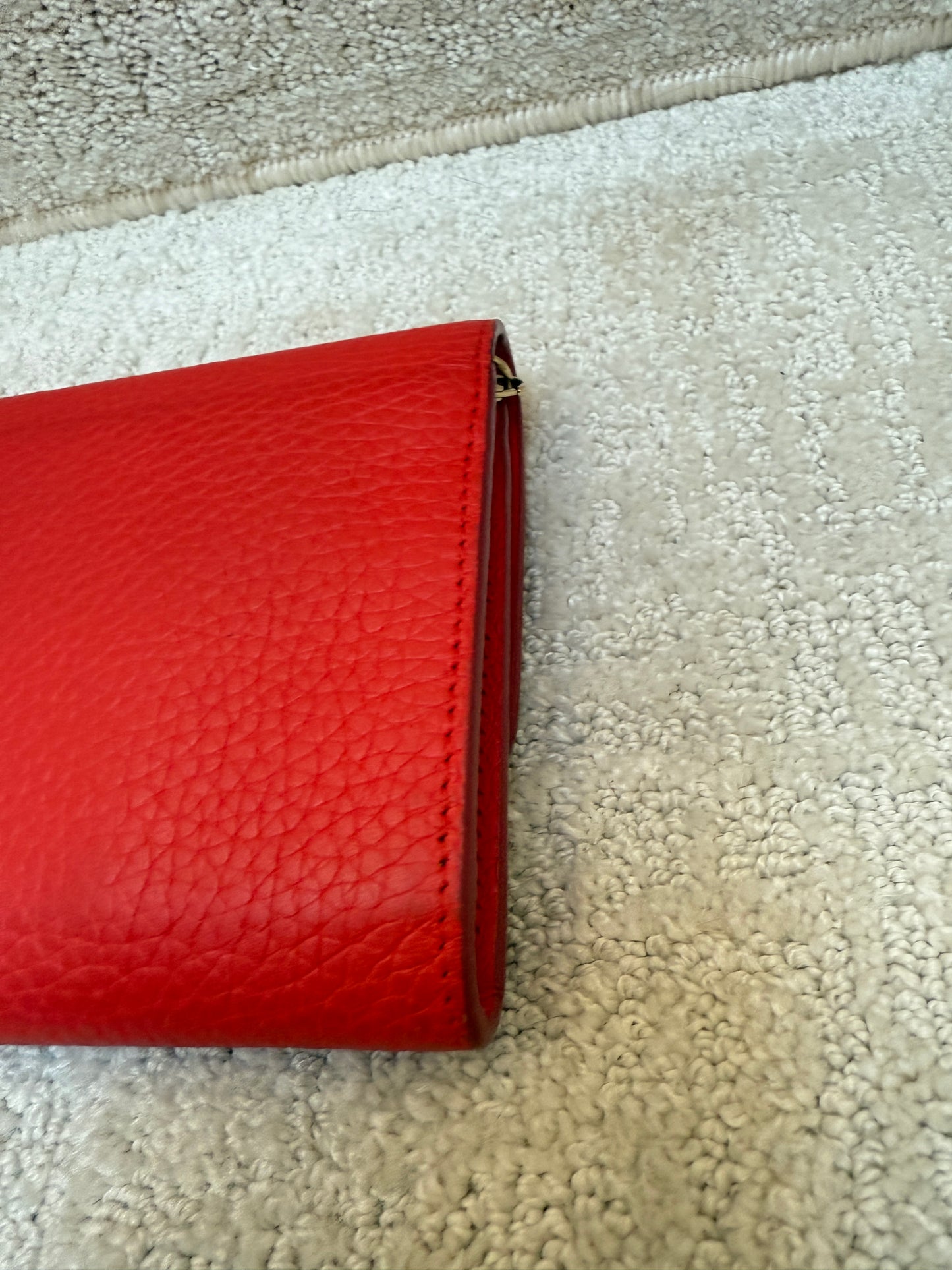 Christian Dior Diorama Wallet on Chain in Red
