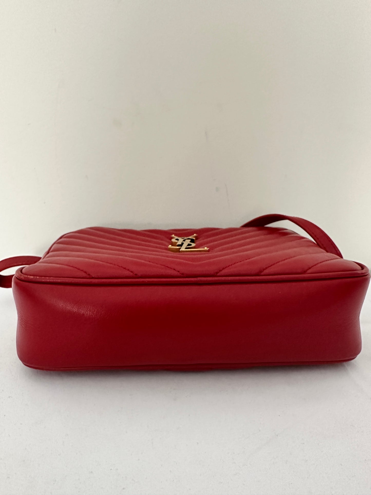 YSL LouLou Crossbody Leather Bag in Red