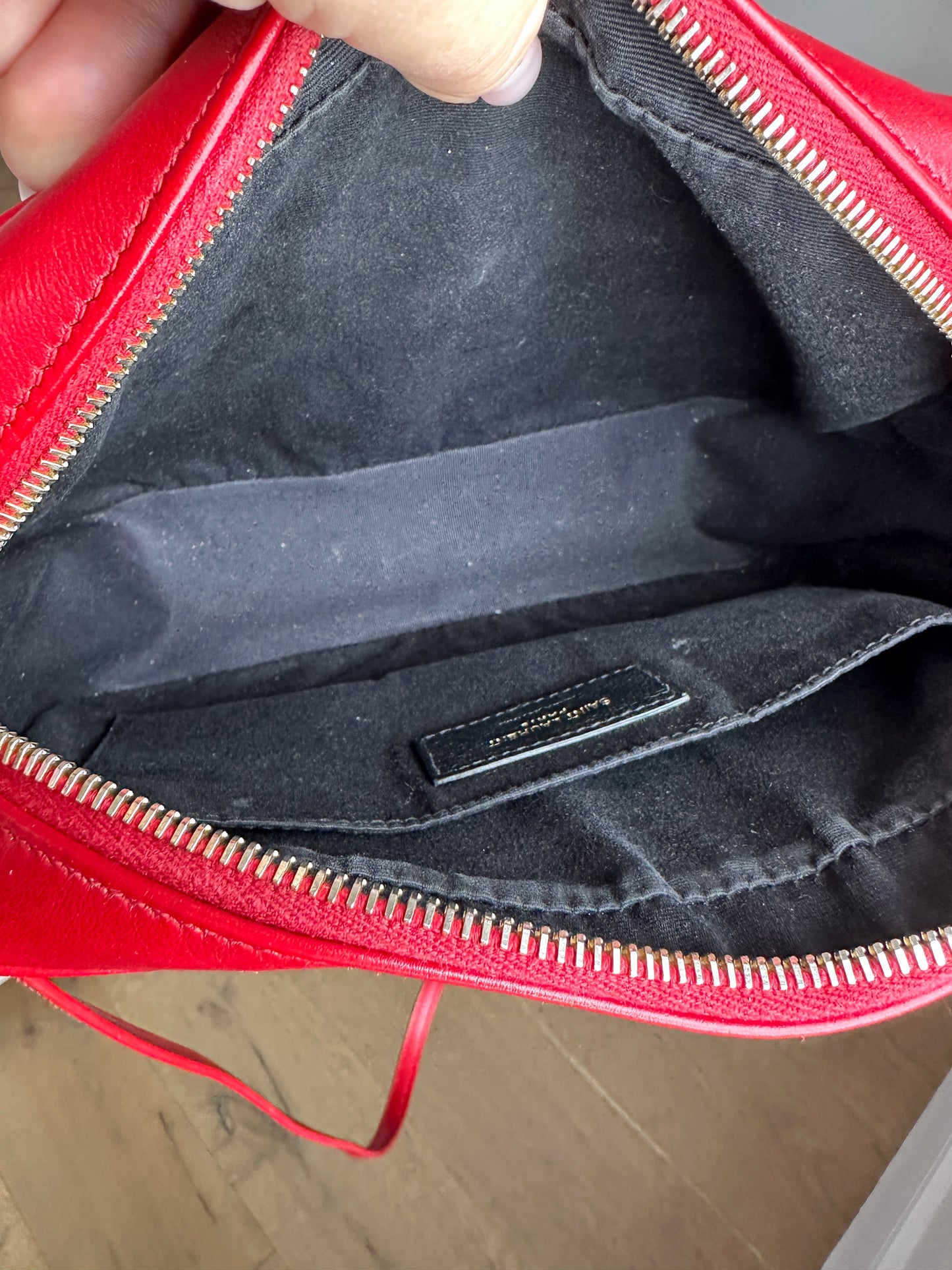 YSL LouLou Crossbody Leather Bag in Red