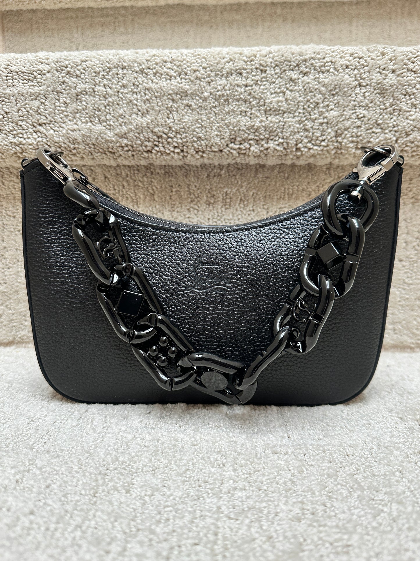 Christian Louboutin Black Shoulder Bag with 2 straps