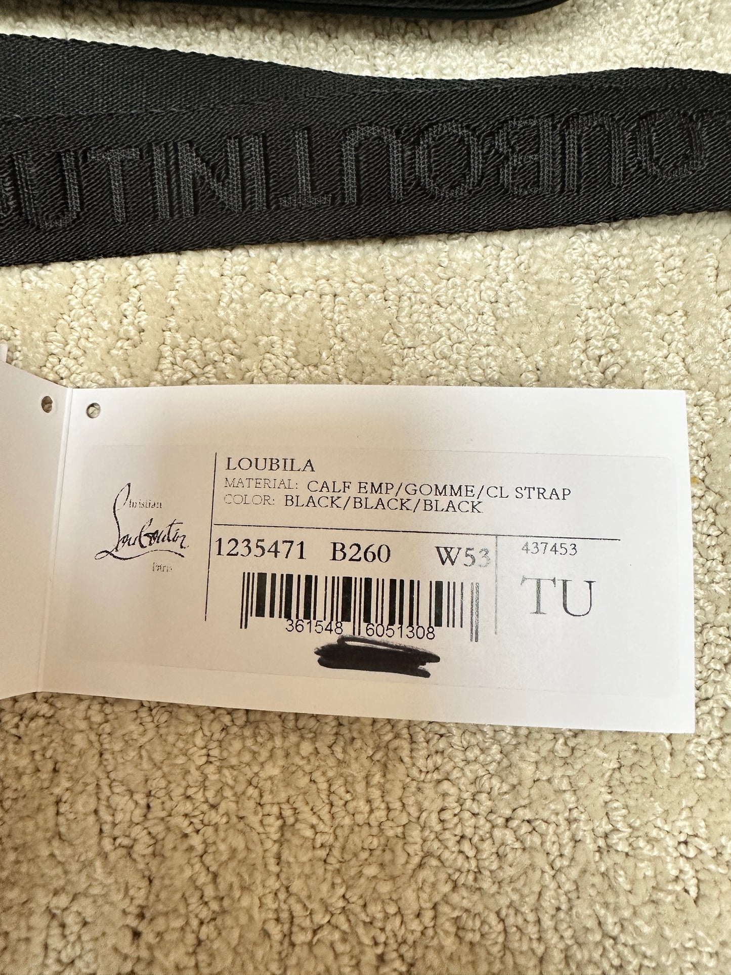 Christian Louboutin Black Shoulder Bag with 2 straps