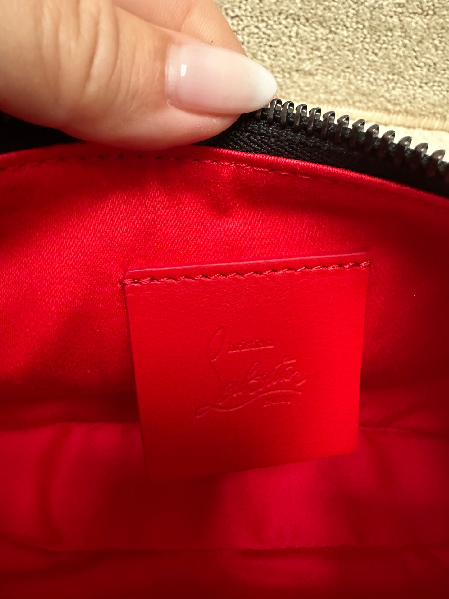 Christian Louboutin Black Shoulder Bag with 2 straps