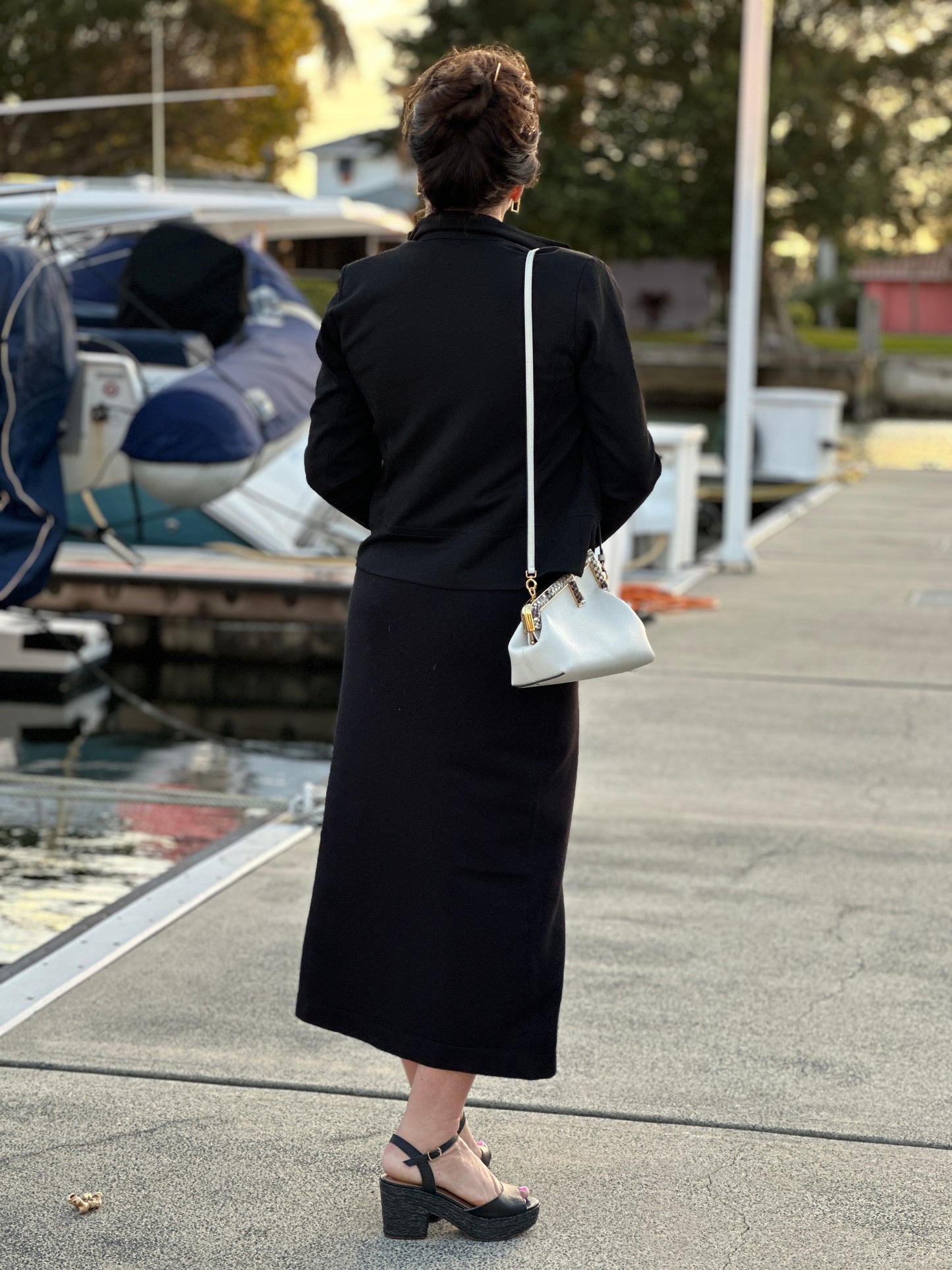 Fendi First Python Effect Logo Printed Bag in small