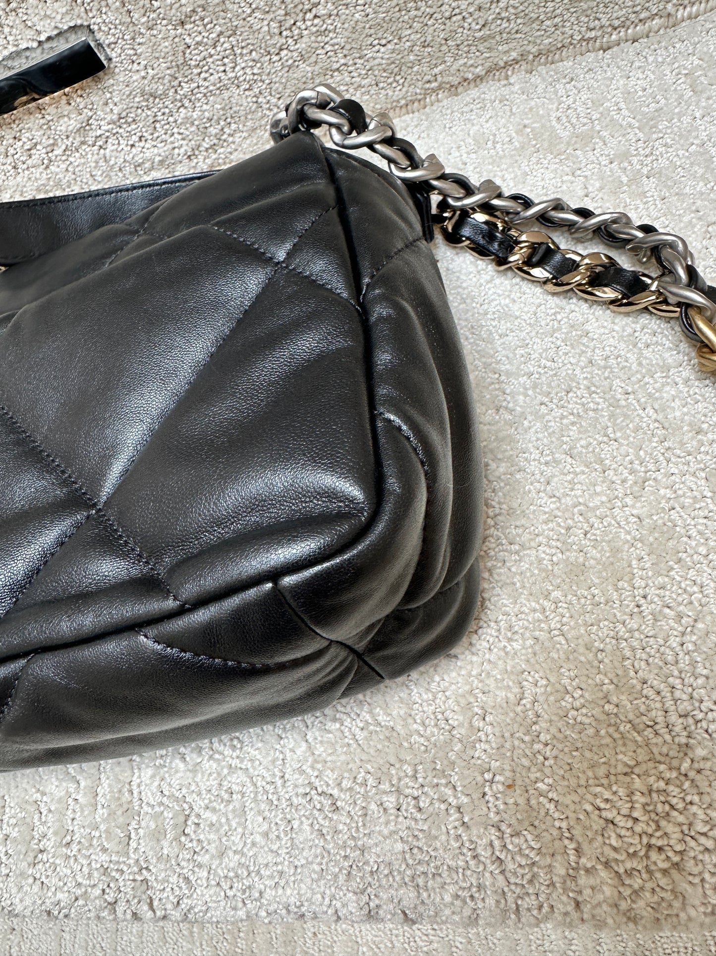 Chanel 19 Small In Black Microchipped