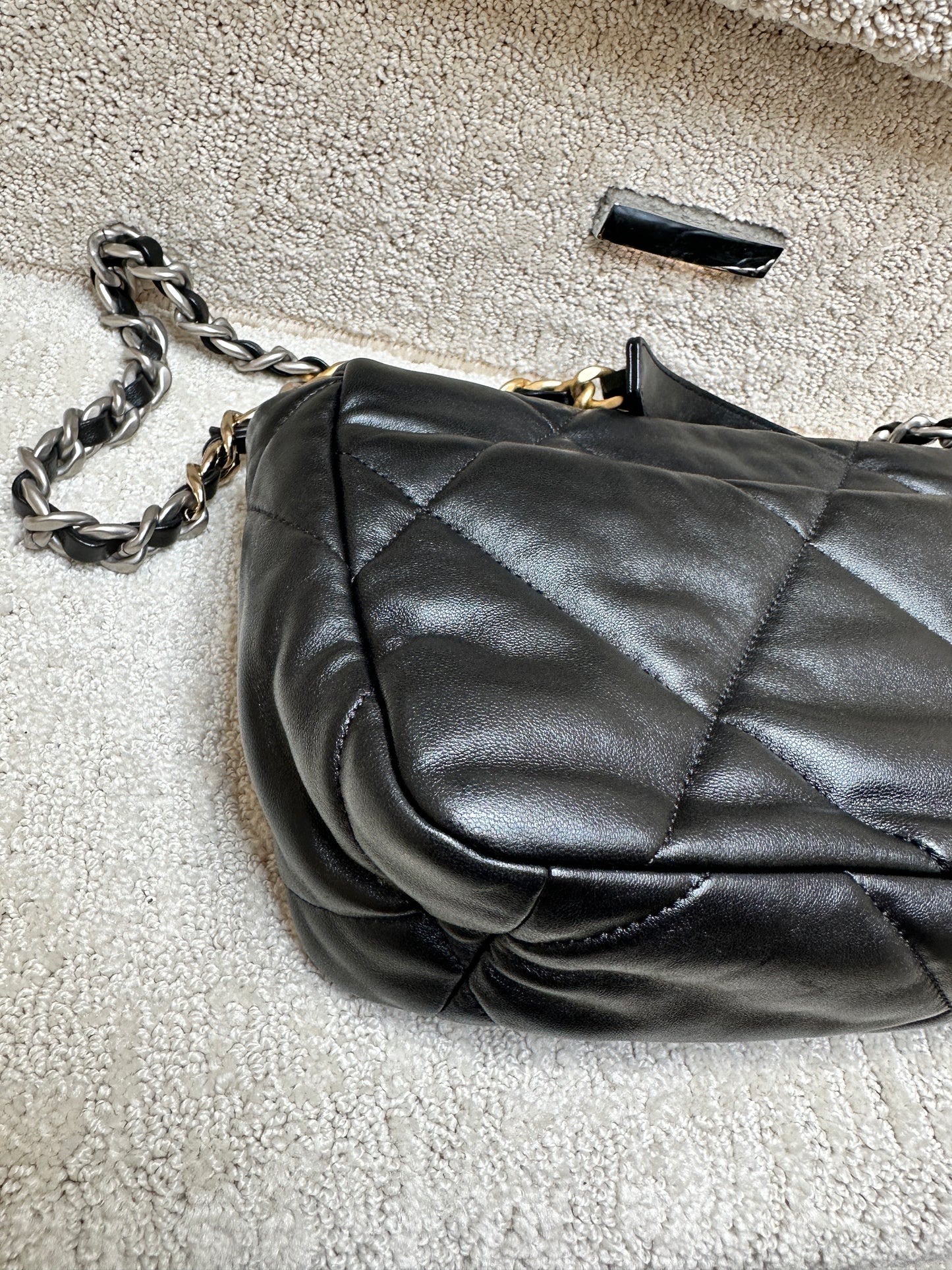 Chanel 19 Small In Black Microchipped