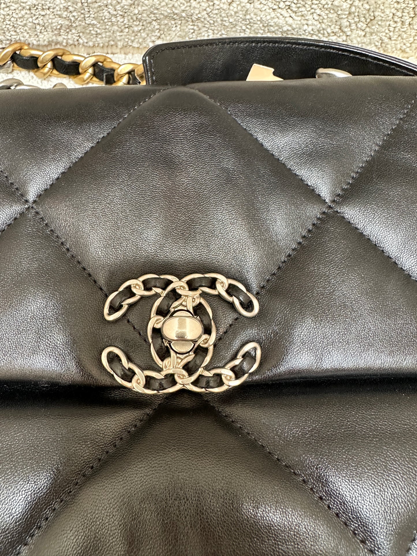 Chanel 19 Small In Black Microchipped