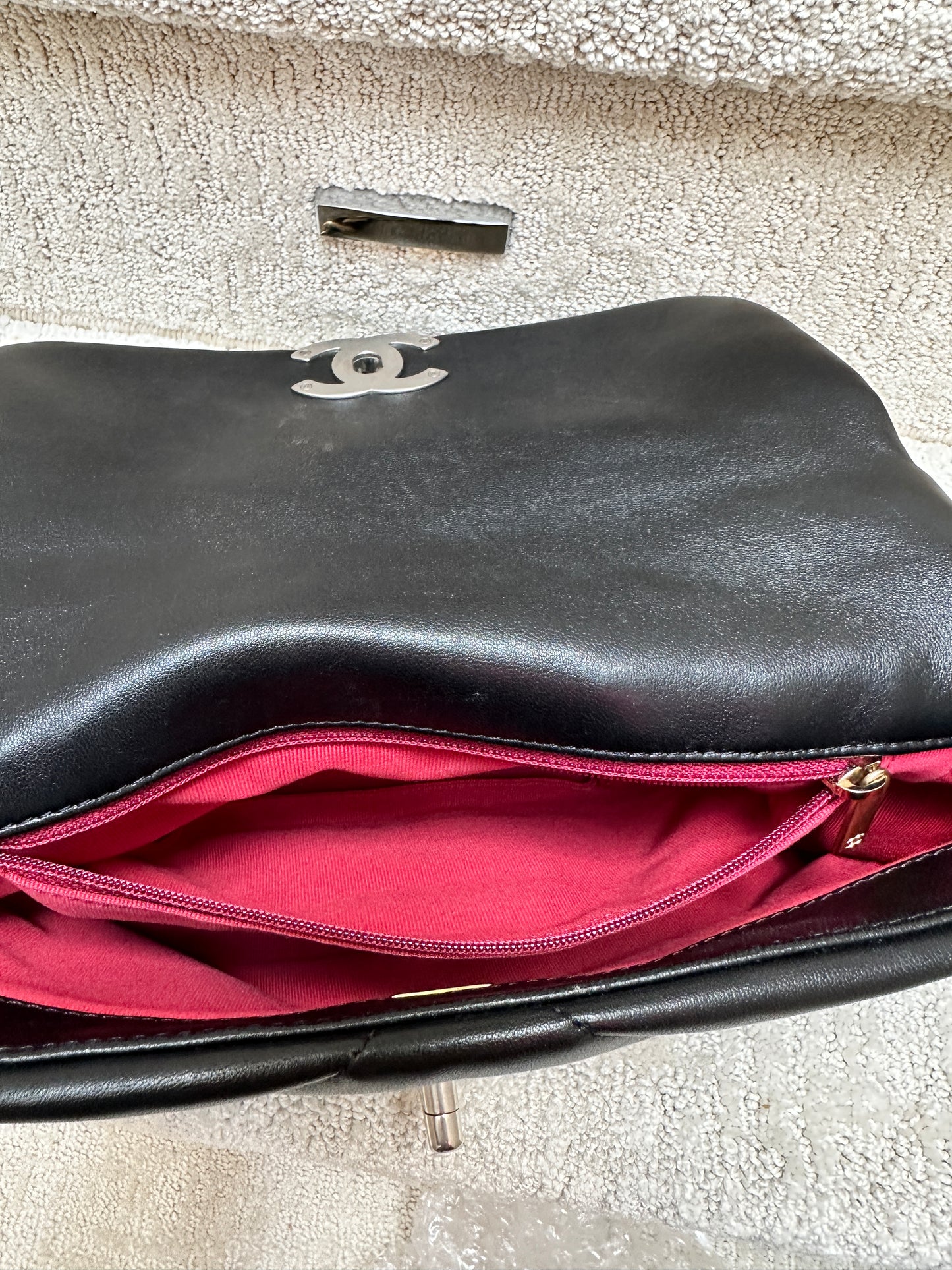 Chanel 19 Small In Black Microchipped