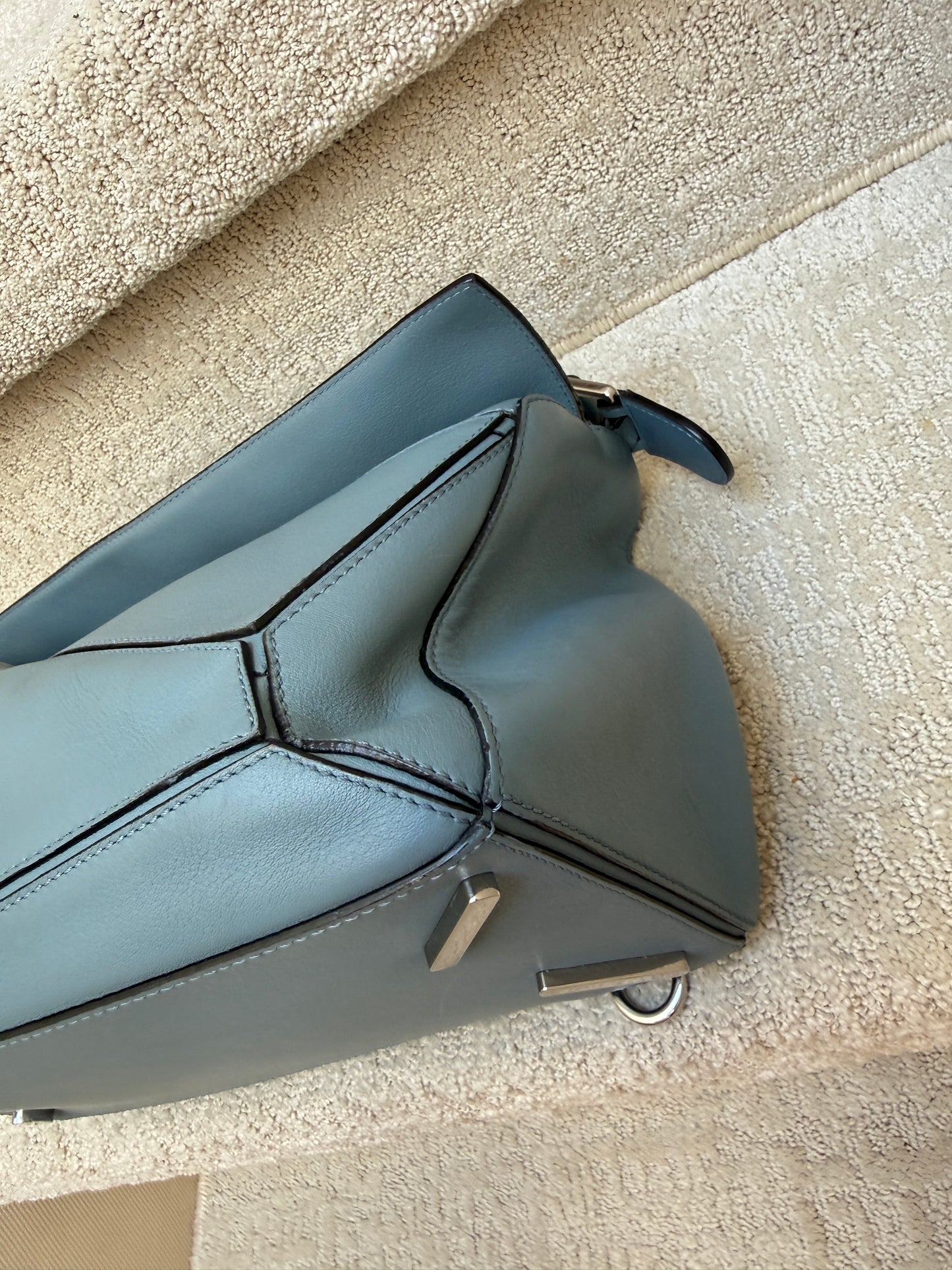 loewe puzzle bag corner shown clean used purse for sale