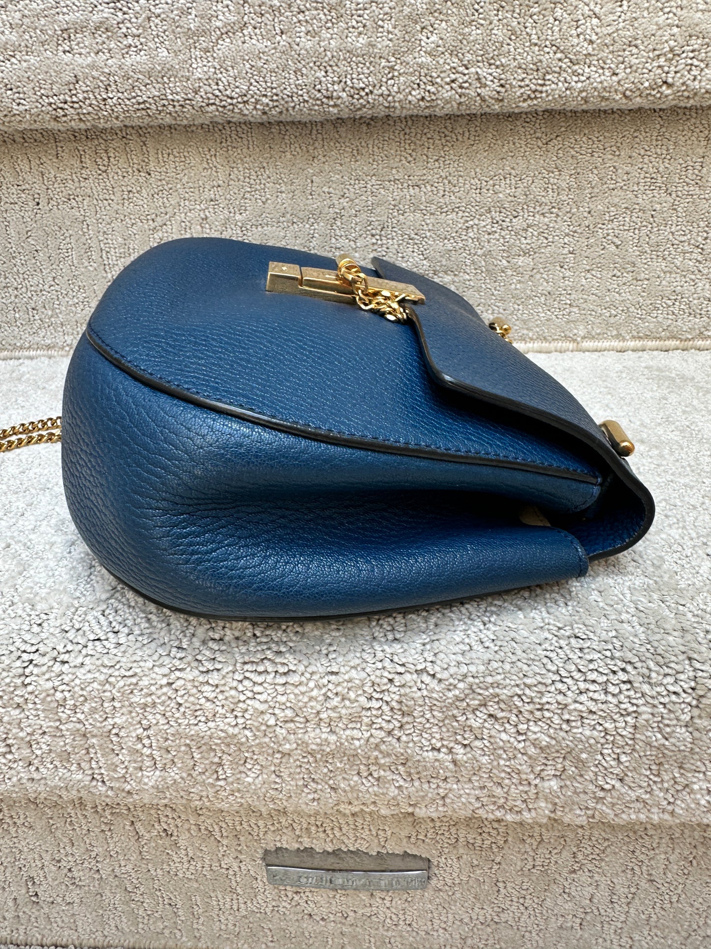 Chloe Drew Bag in Blue & Gold