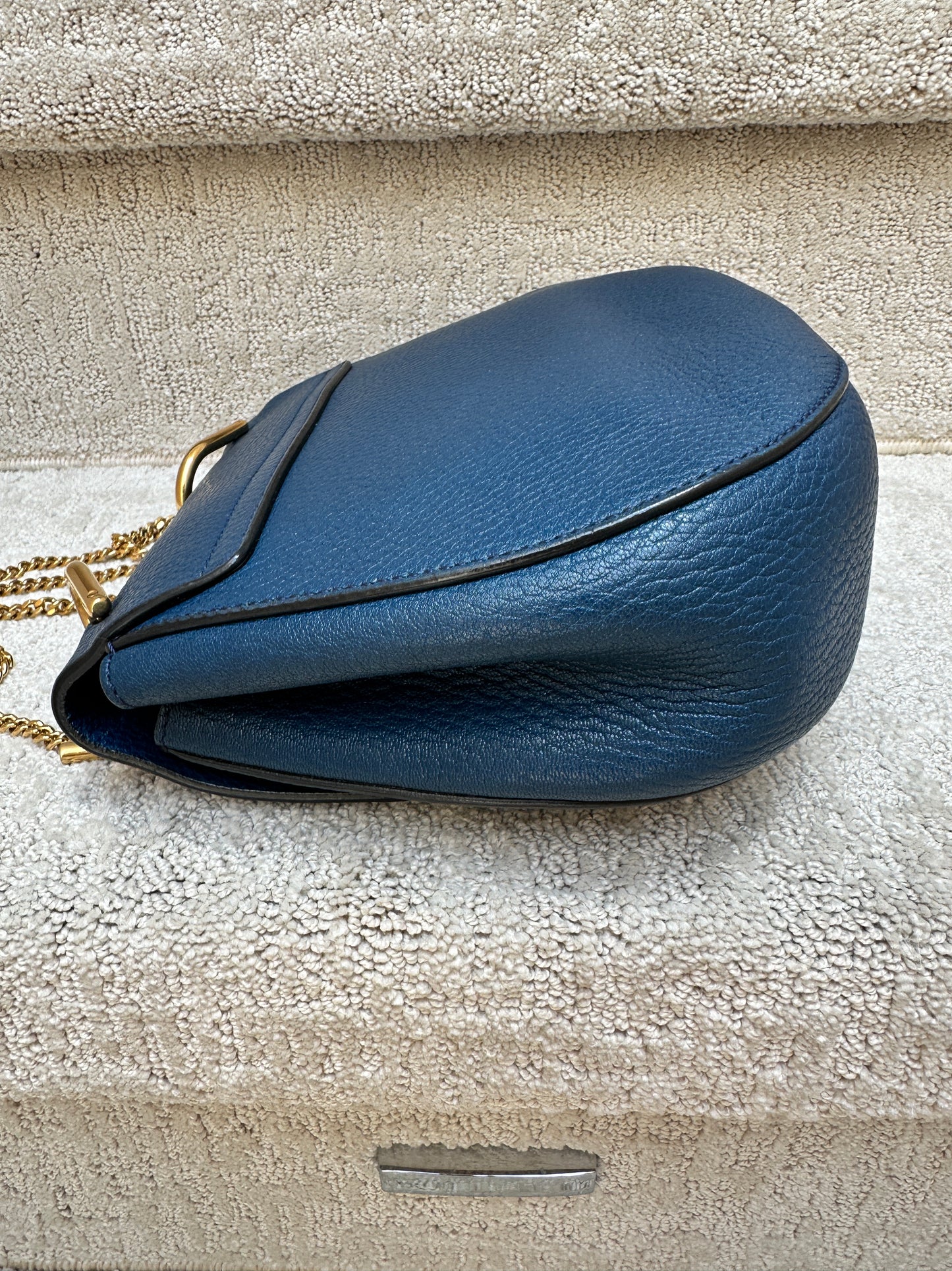 Chloe Drew Bag in Blue & Gold