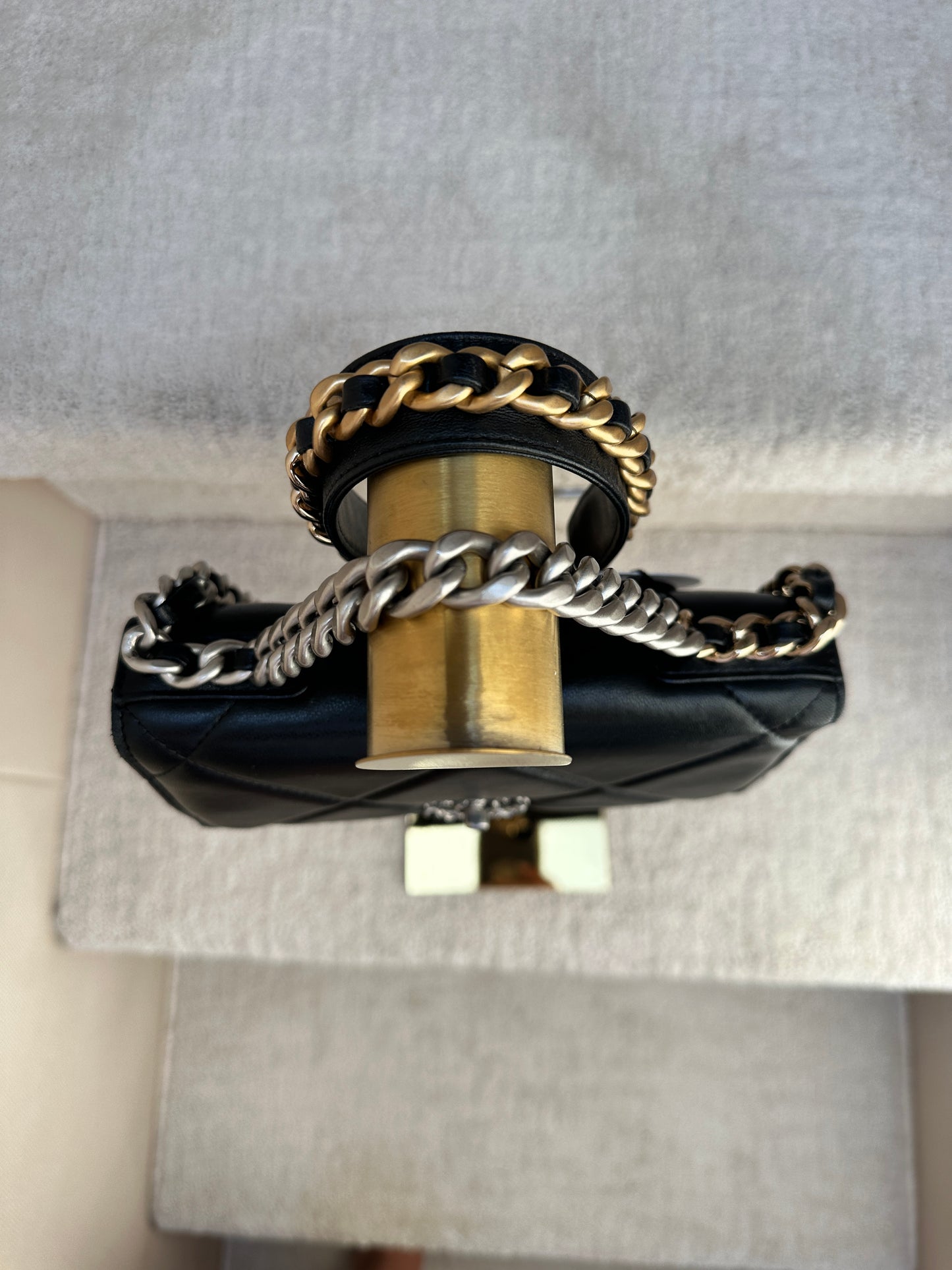 Chanel 19 WOC In Black Microchipped