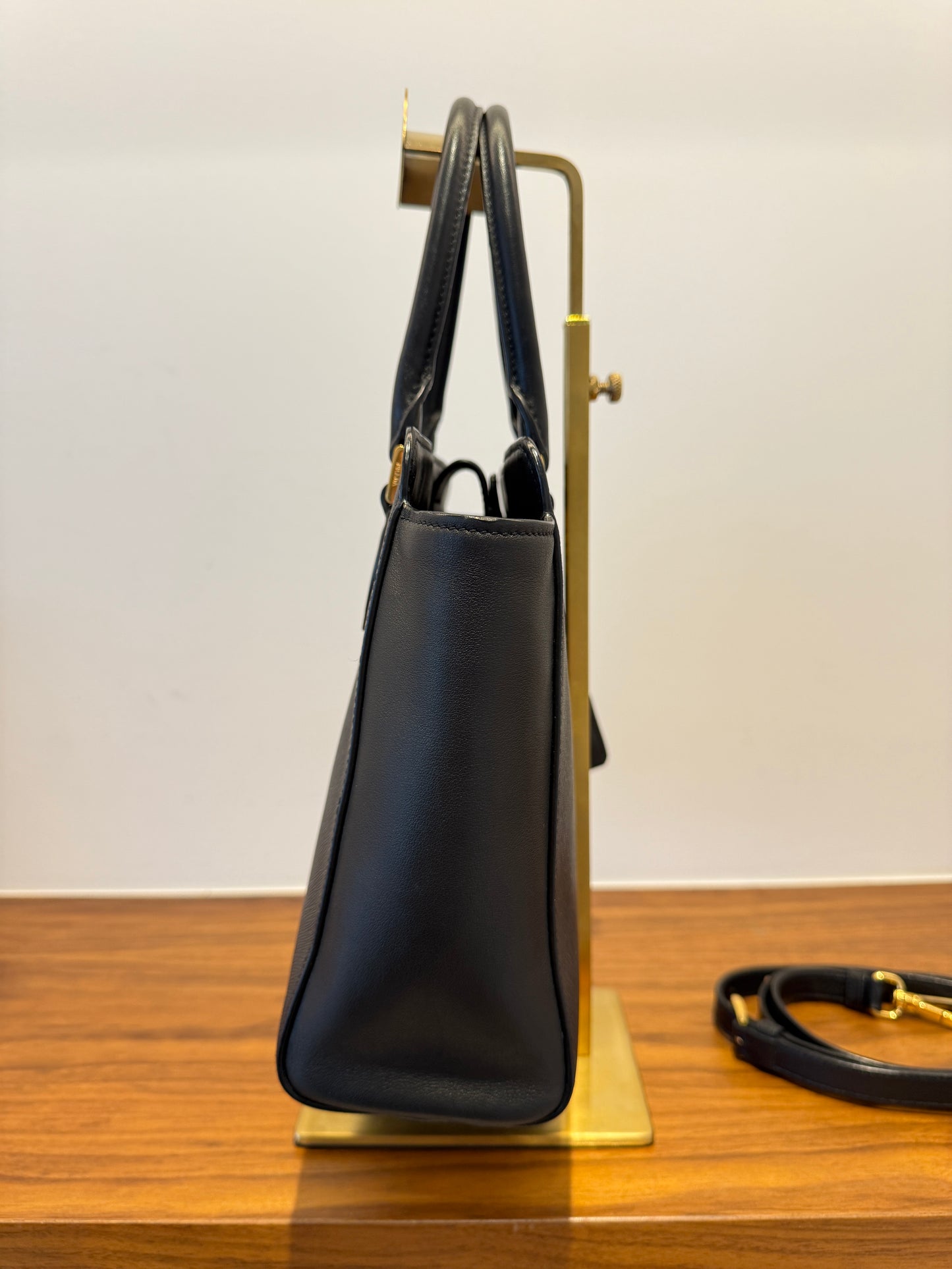 Prada Saffiano Soft Calfskin Zippered Tote in Black