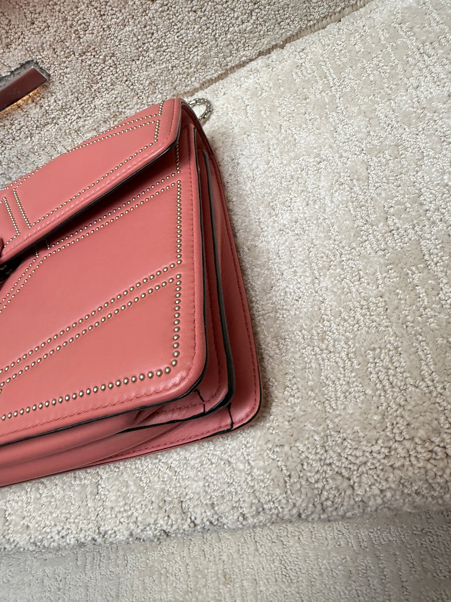 Bvlgari Serpenti Forever Pink Studded Shoulder Bag