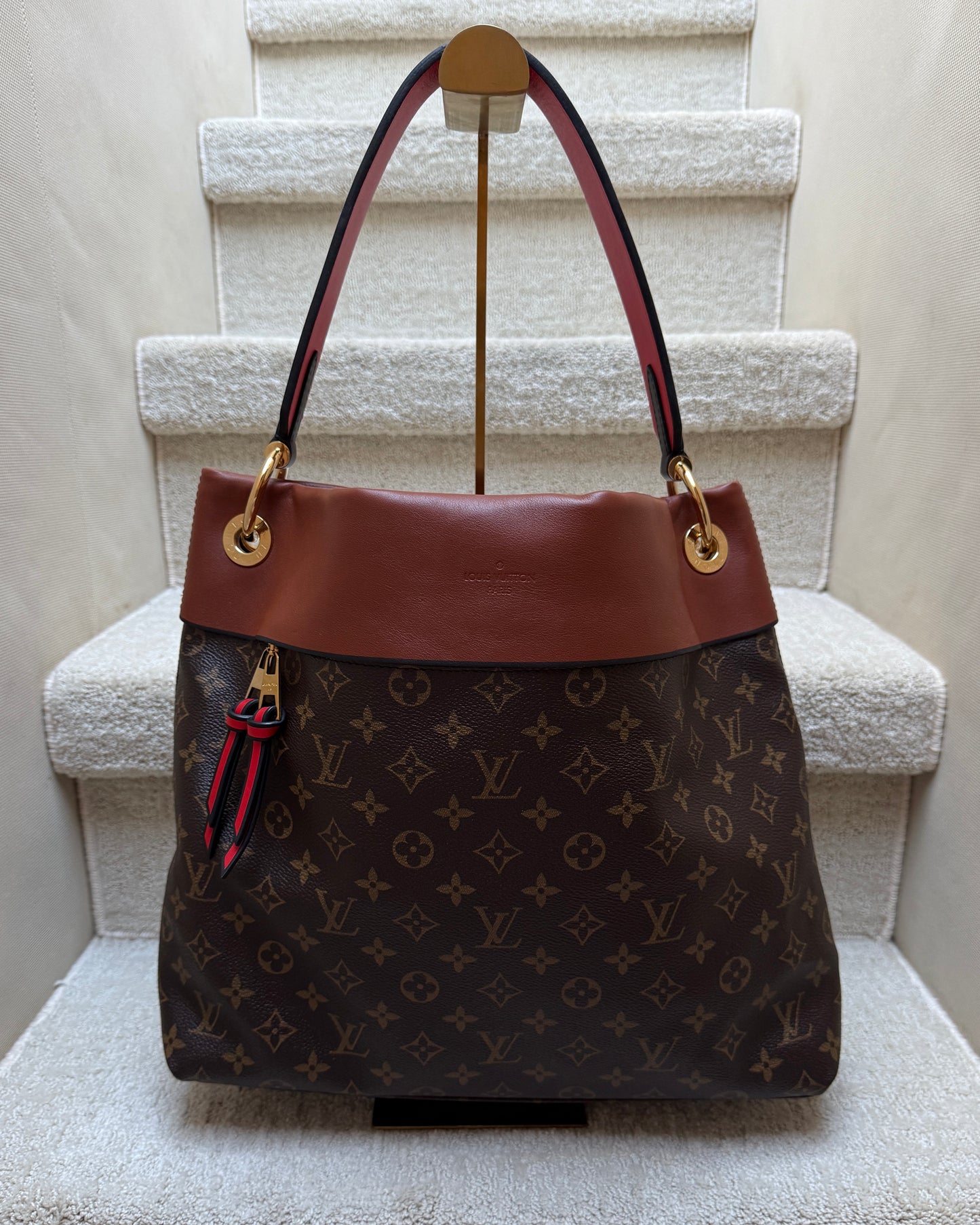 Louis Vuitton Tuileries Hobo Bag in Caramel Brown