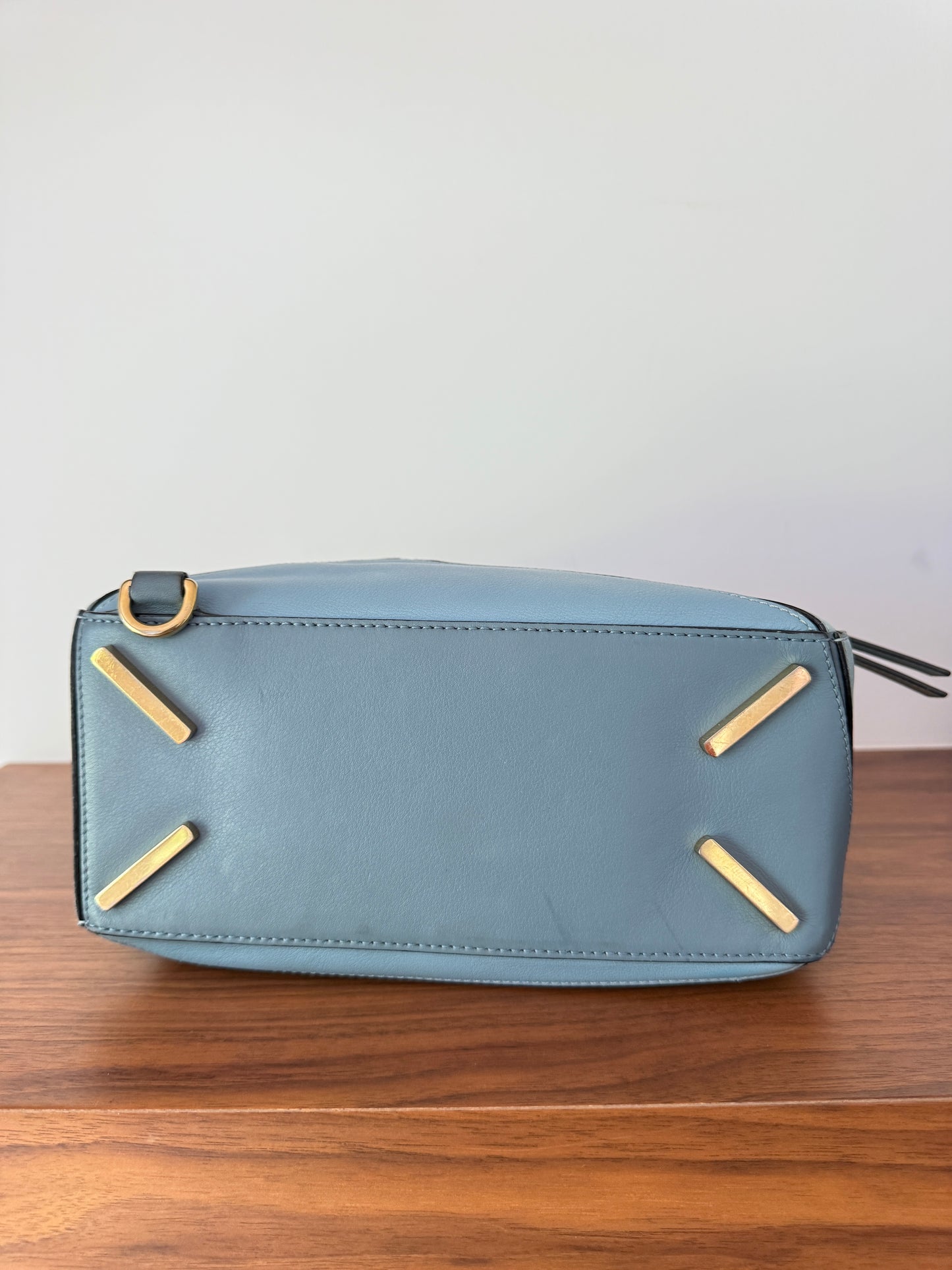 Loewe Grained Calfskin Small Puzzle Bag Multi-Blue Pre-Owned