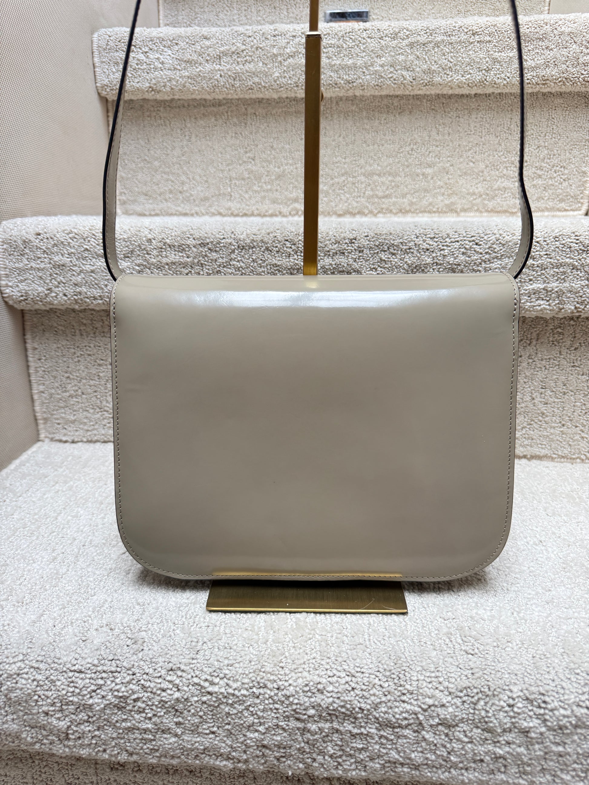 Celine box bag in size medium for sale consignment view of back of bag