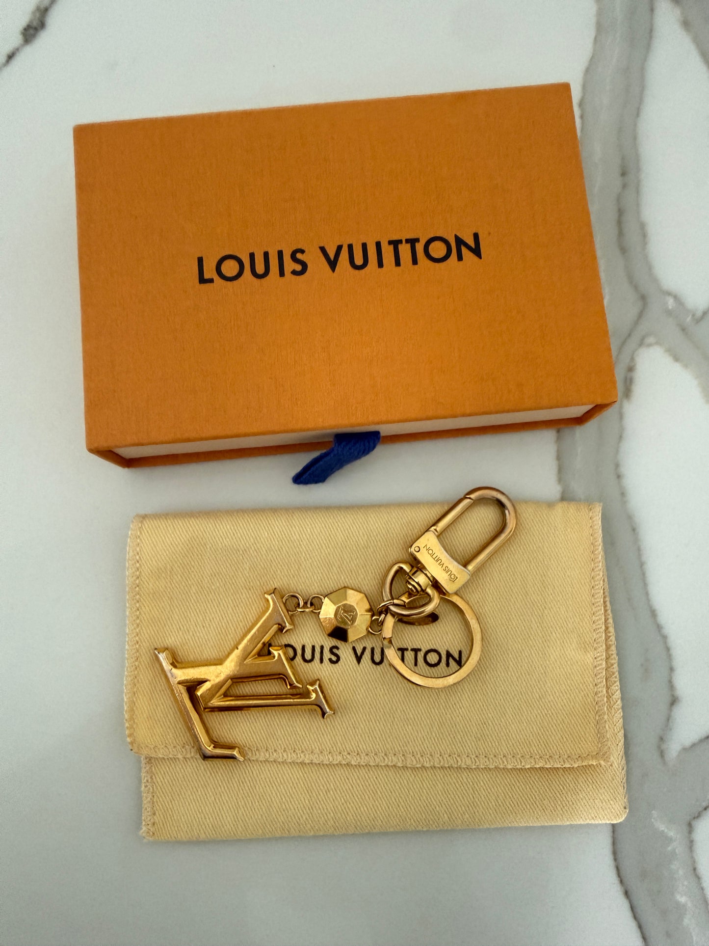 Louis Vuitton Monogram Bag Charm and Key Ring in Gold