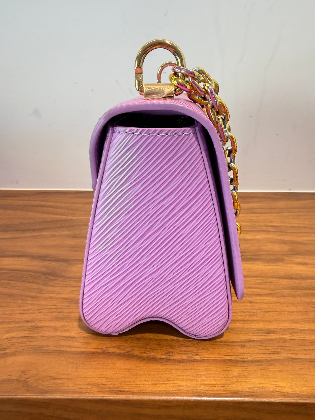 Louis Vuitton Twist PM in Wisteria Lilac Epi Leather with Iridescent LV Lock