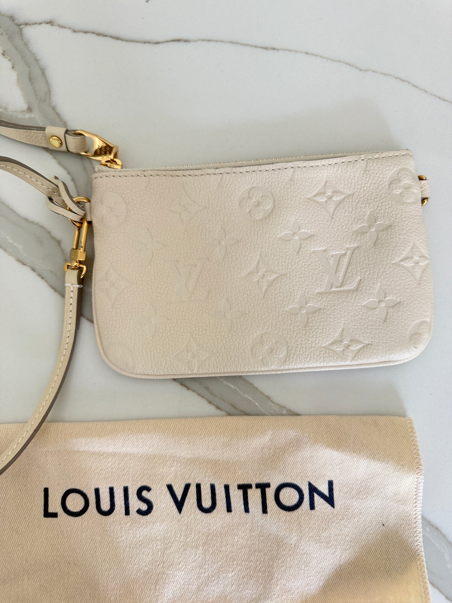Louis Vuitton imprinted Citadine GM Pochette Neige