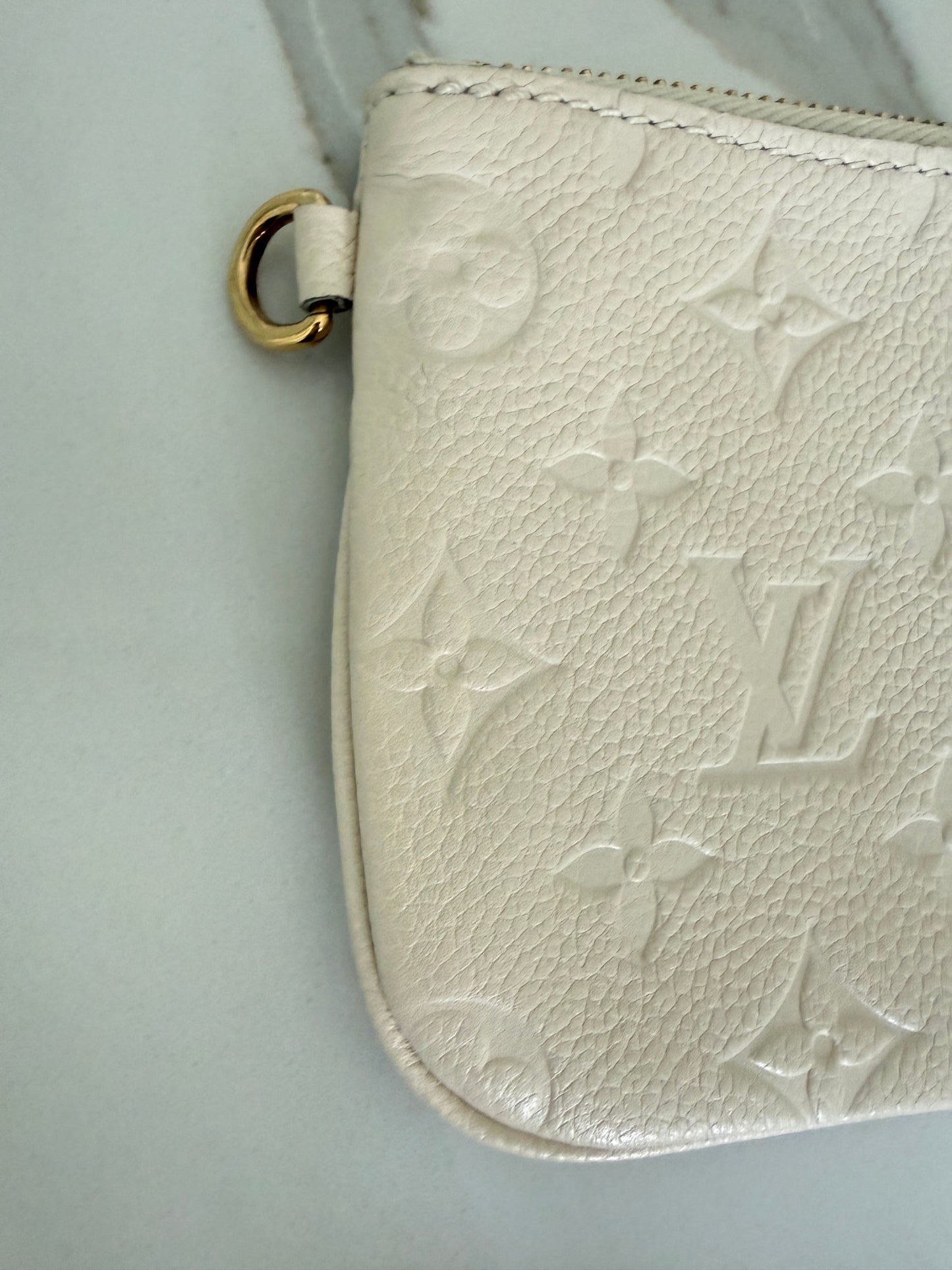 Louis Vuitton imprinted Citadine GM Pochette Neige