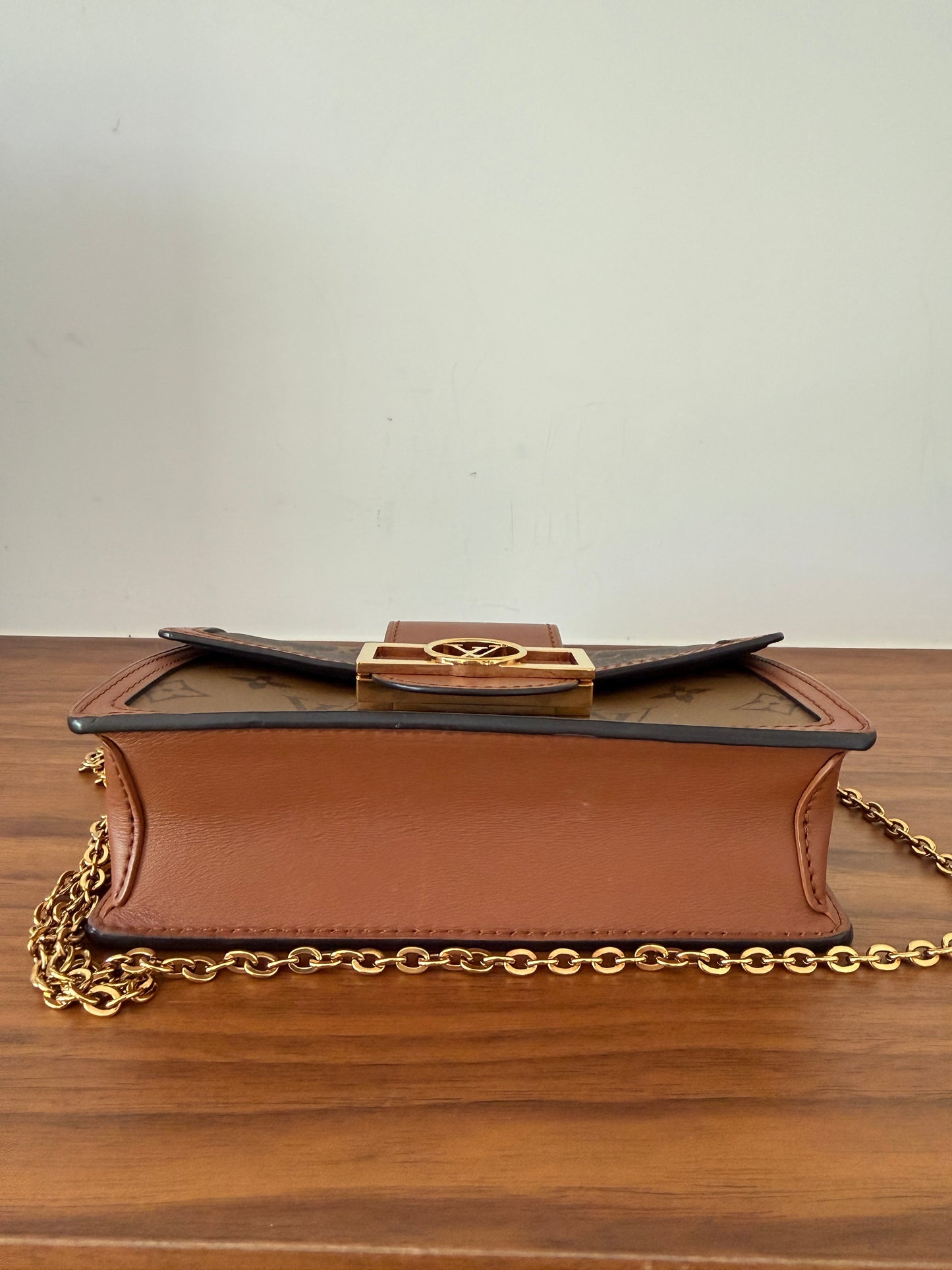 Louis Vuitton Dauphine Reverse Monogram Chain Wallet Pre-Owned