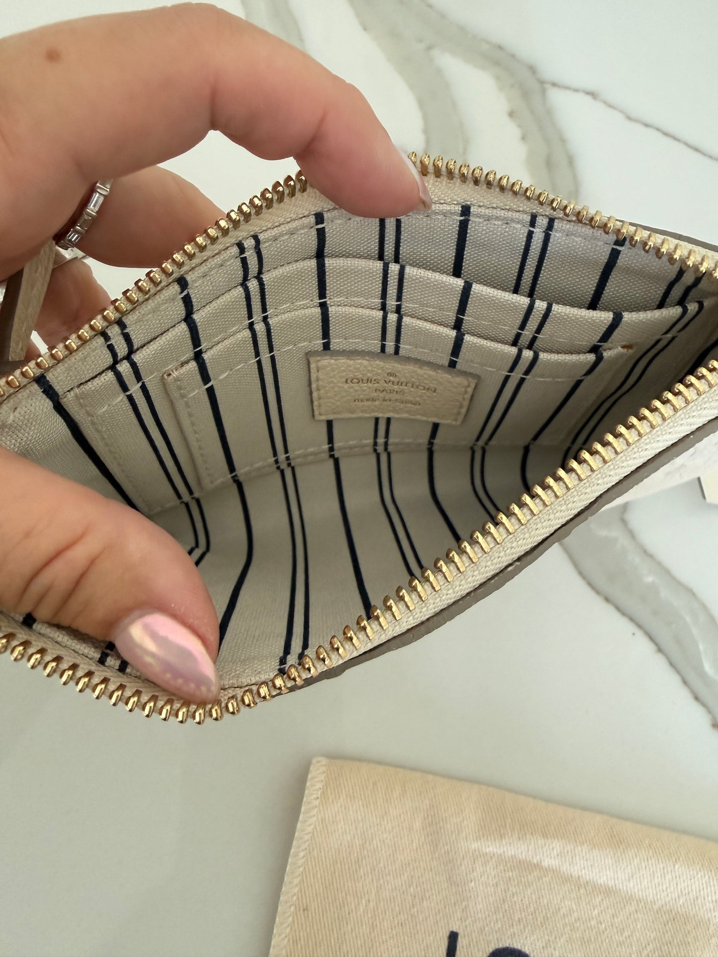 Louis Vuitton imprinted Citadine GM Pochette Neige