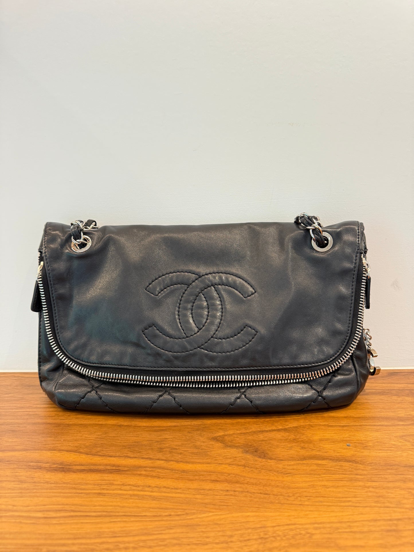 Chanel Expandable Ligne Timeless CC flap Shoulder Bag Pre-Owned