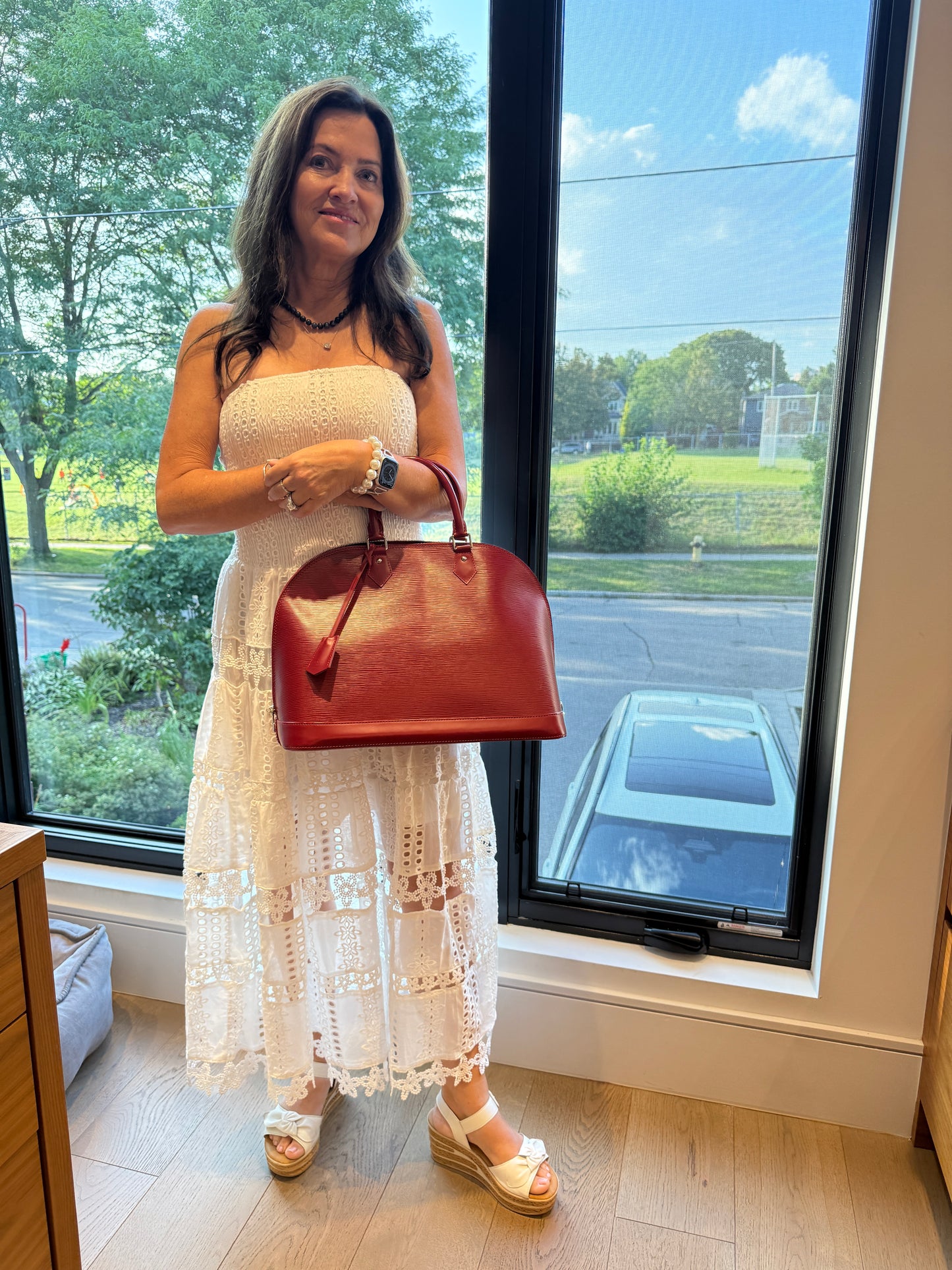 Louis Vuitton Alma GM Red Pre-Owned