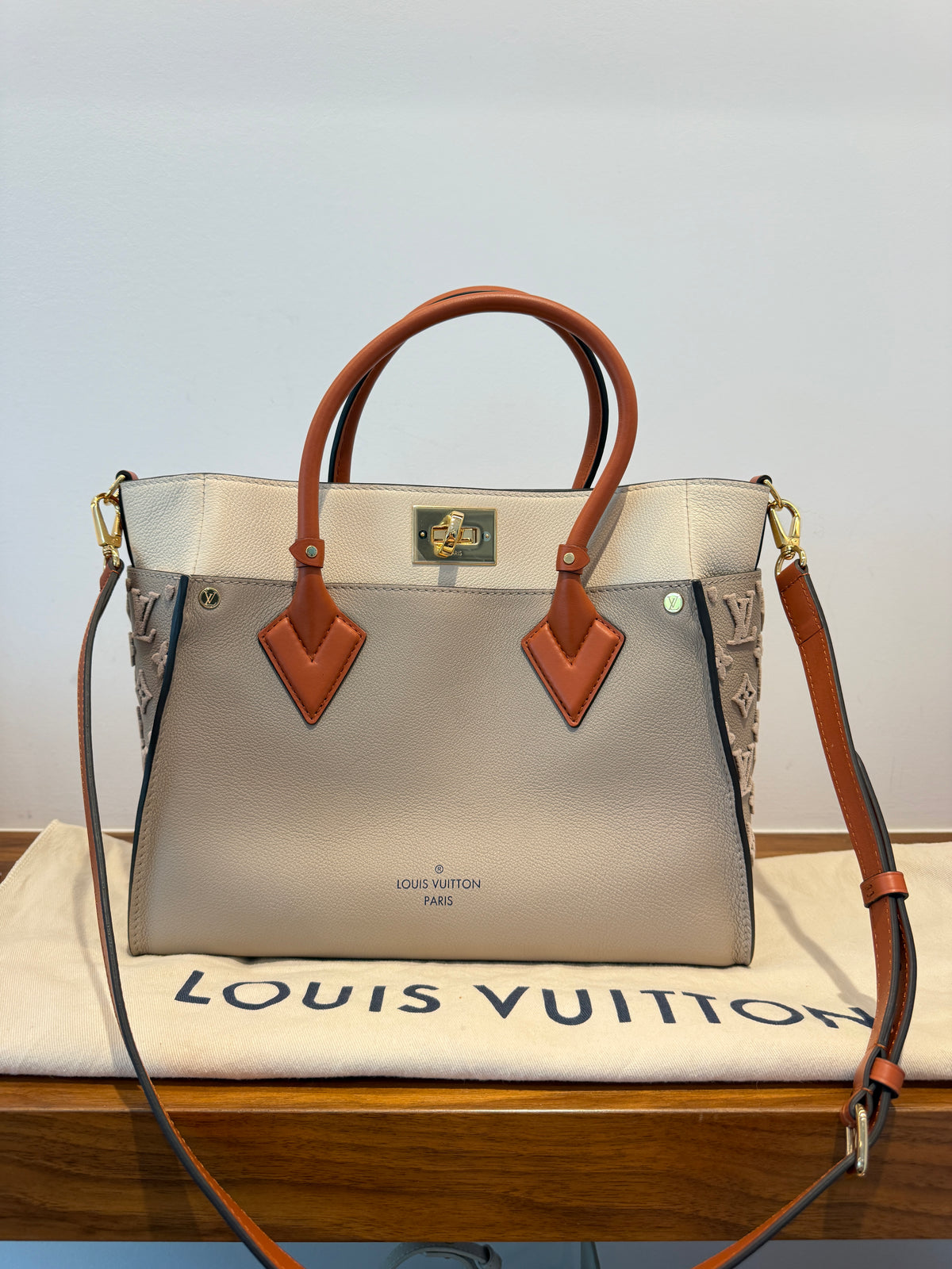 Louis Vuitton Calfskin Monogram Tufting On My Side Galet Pre-Owned