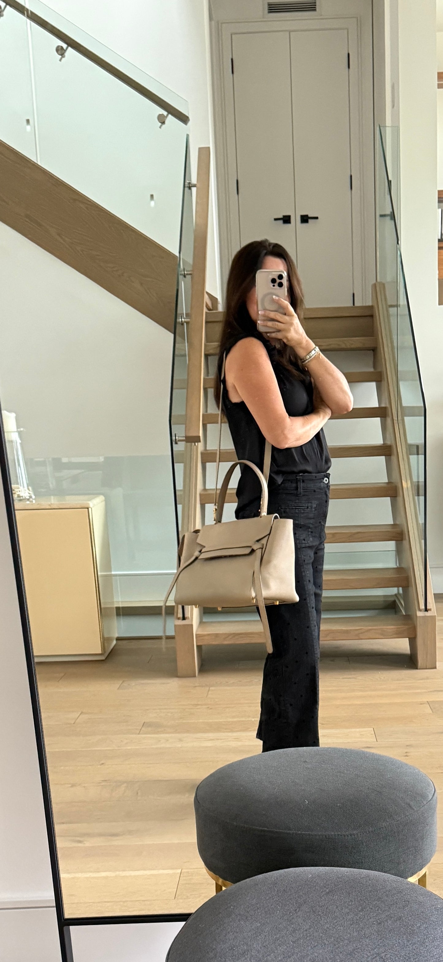 Celine Mini Belt Bag in Taupe Consignment Resale from purseonashopper
