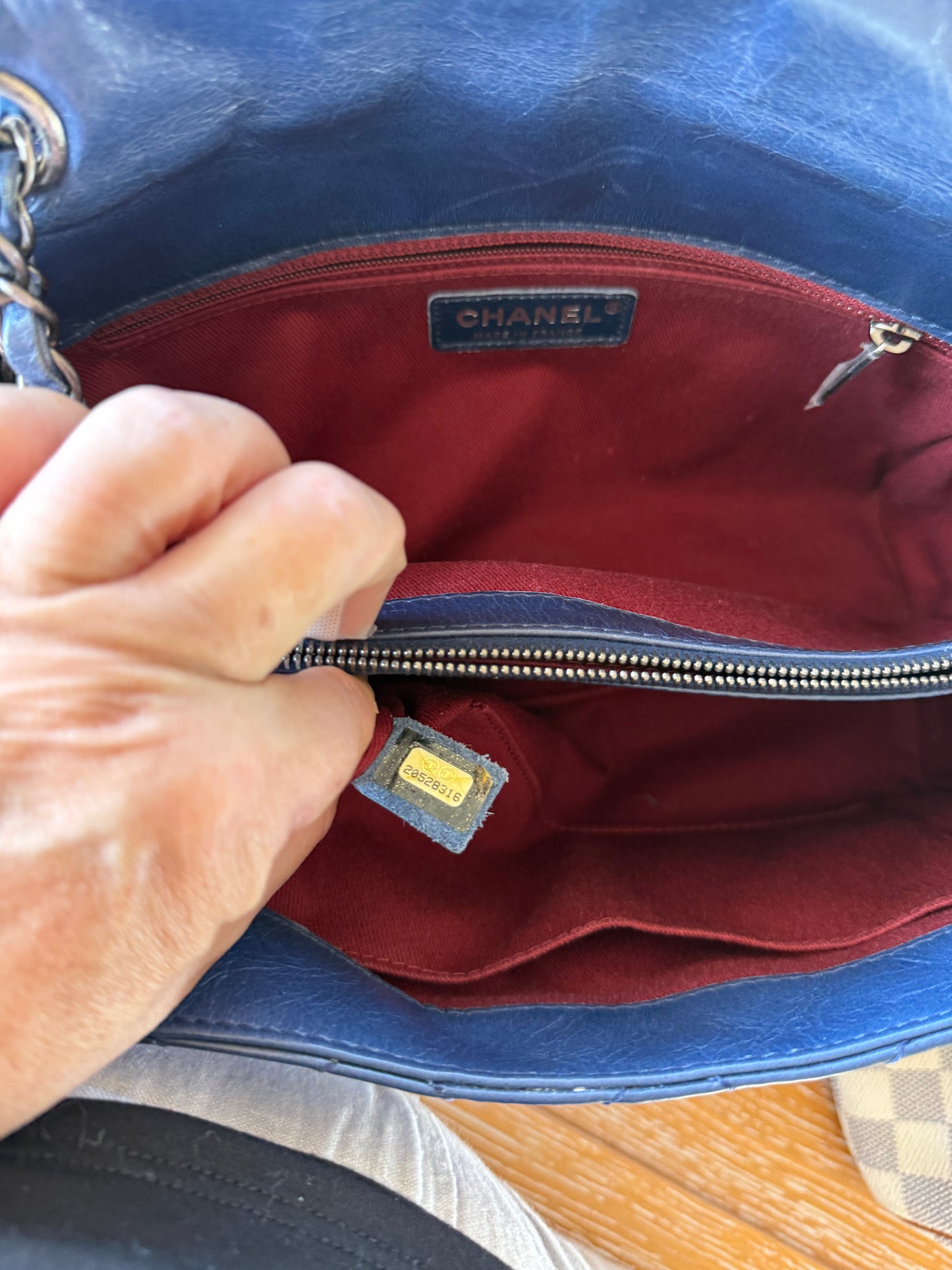 Chanel Navy Blue Easy Carry Quilted Flap bag in Blue