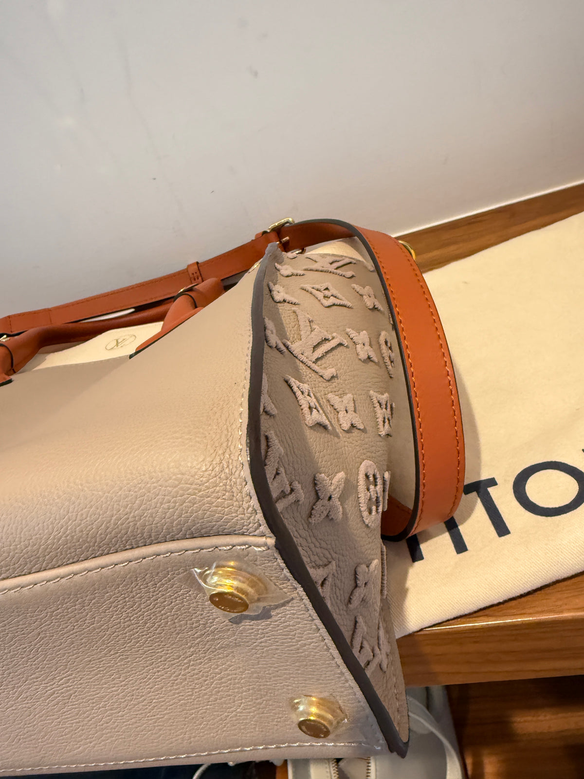 Louis Vuitton Calfskin Monogram Tufting On My Side Galet Pre-Owned