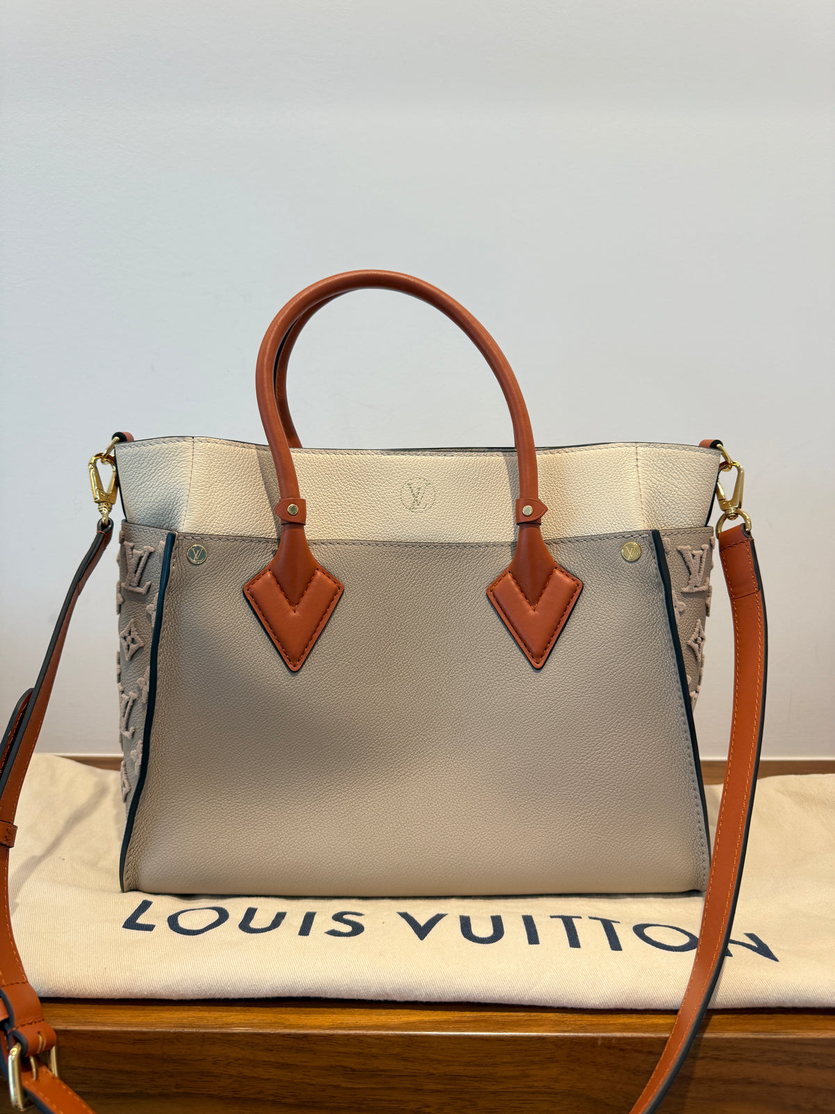 Louis Vuitton Calfskin Monogram Tufting On My Side Galet Pre-Owned