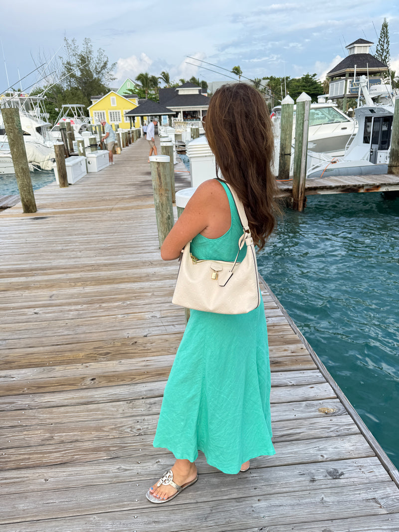 Louis Vuitton Empreinte Monogram Sac Sport in Cream Pre-Owned