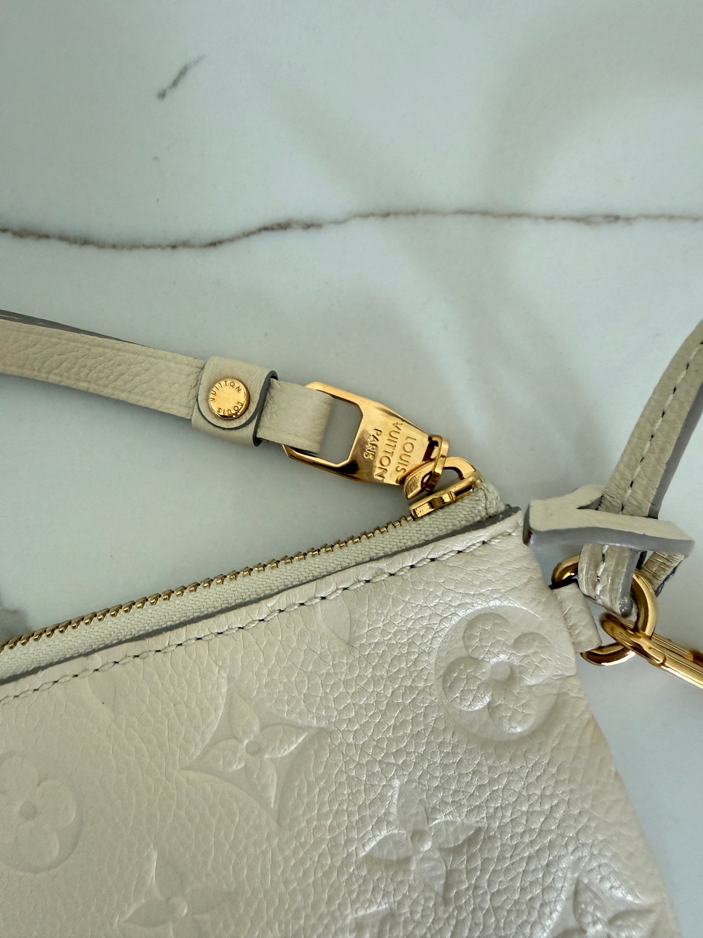 Louis Vuitton imprinted Citadine GM Pochette Neige