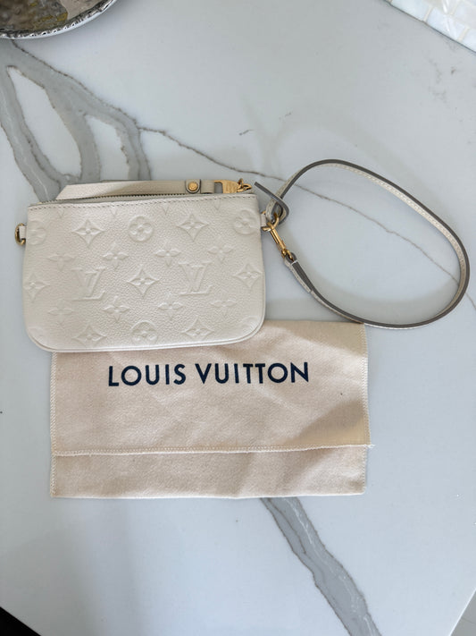 Louis Vuitton imprinted Citadine GM Pochette Neige