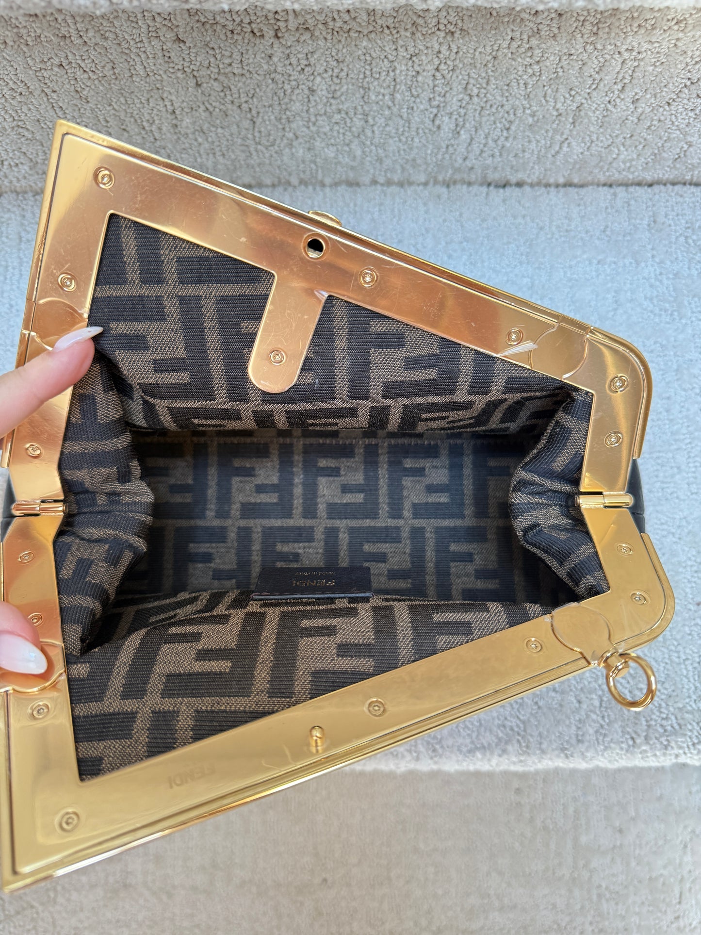 Fendi first handbag from purseonalshopper is for sale in like new preloved condition in toronto and interior is ff monogram