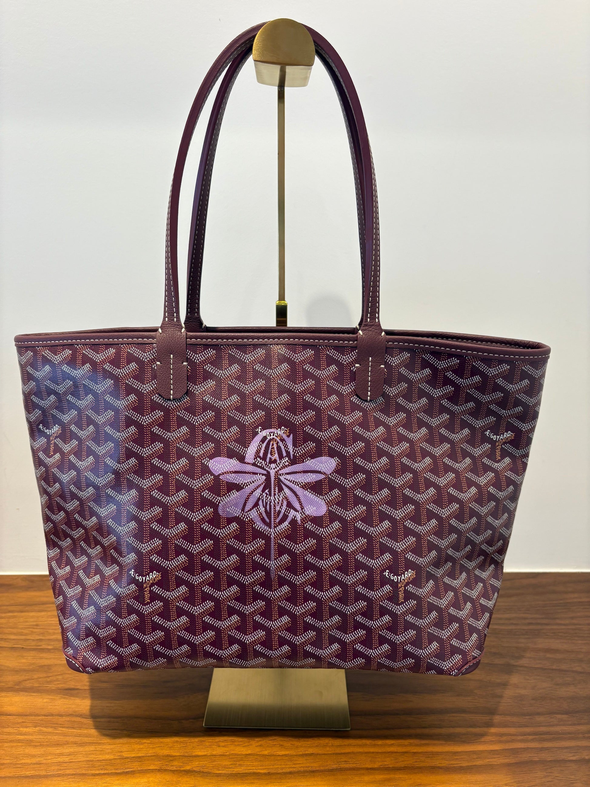 Authentic Goyard Artois PM in Burgundy preloved authenticed resale from Purseonal Shopper