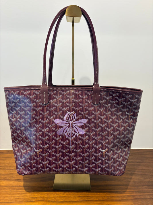 Authentic Goyard Artois PM in Burgundy preloved authenticed resale from Purseonal Shopper