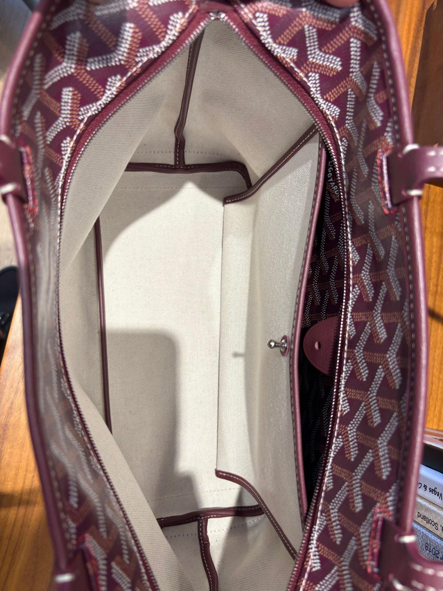 Goyard Artois PM Burgundy Like New resale PurseonalShopper