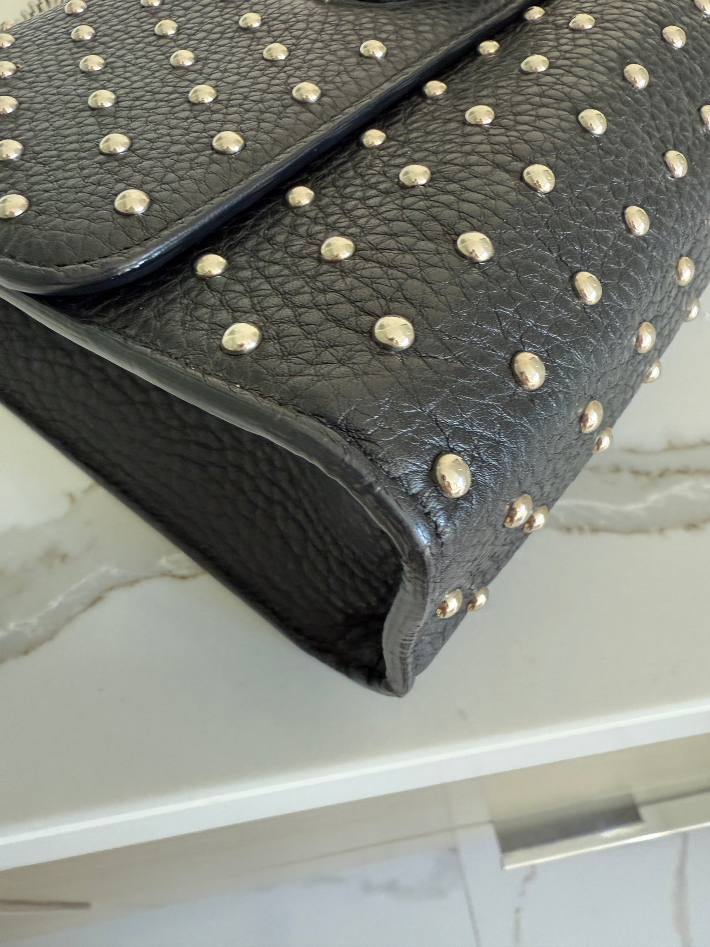 Gucci Studded Miss Bamboo Shoulder Bag in Medium
