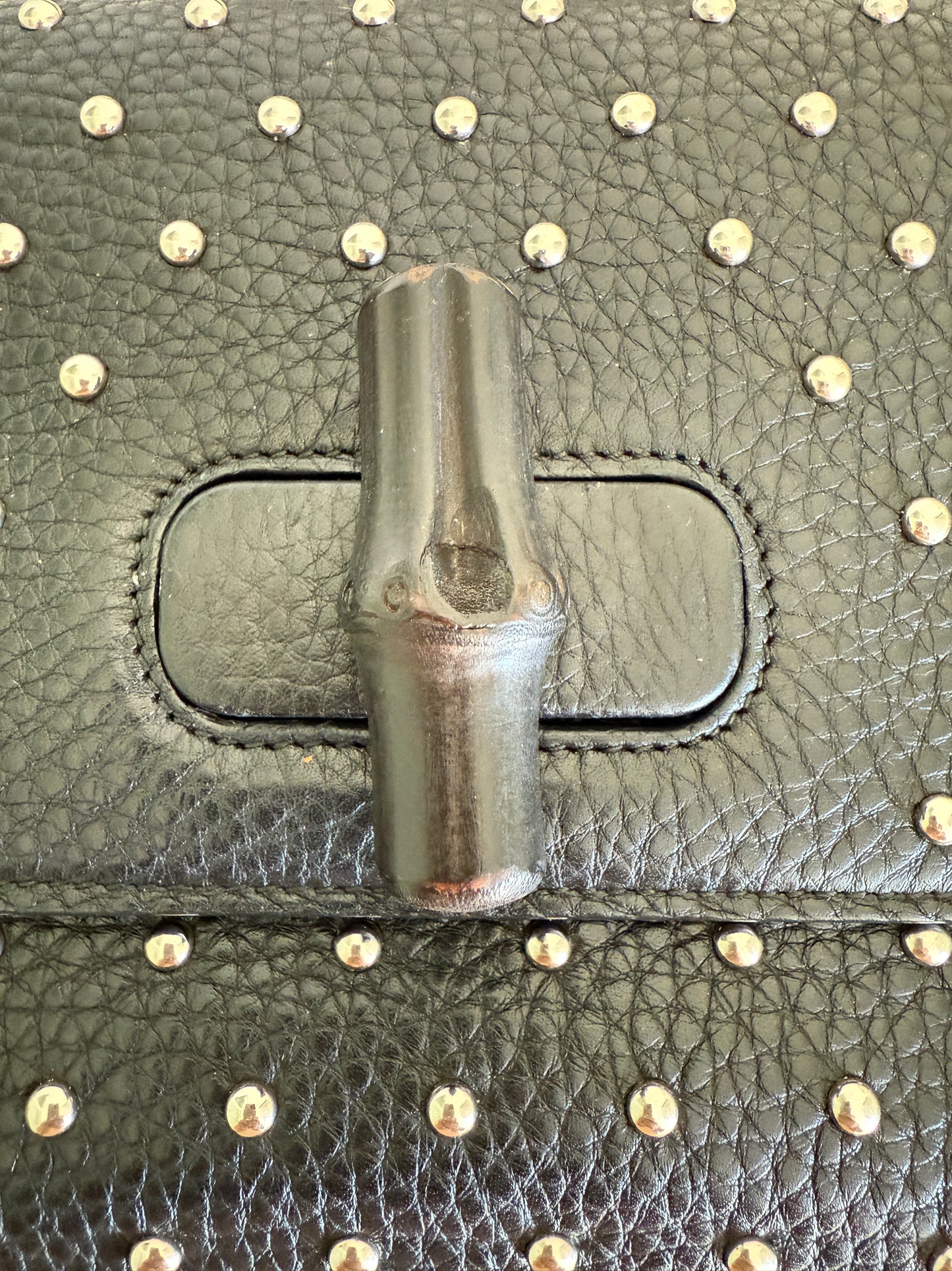 Gucci Studded Miss Bamboo Shoulder Bag in Medium