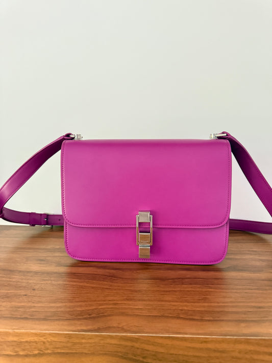 YSL Le Carre Crossbody Leather Bag in Pink