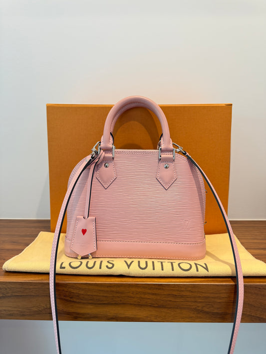 Louis Vuitton Epi Alma BB in Baby Pink