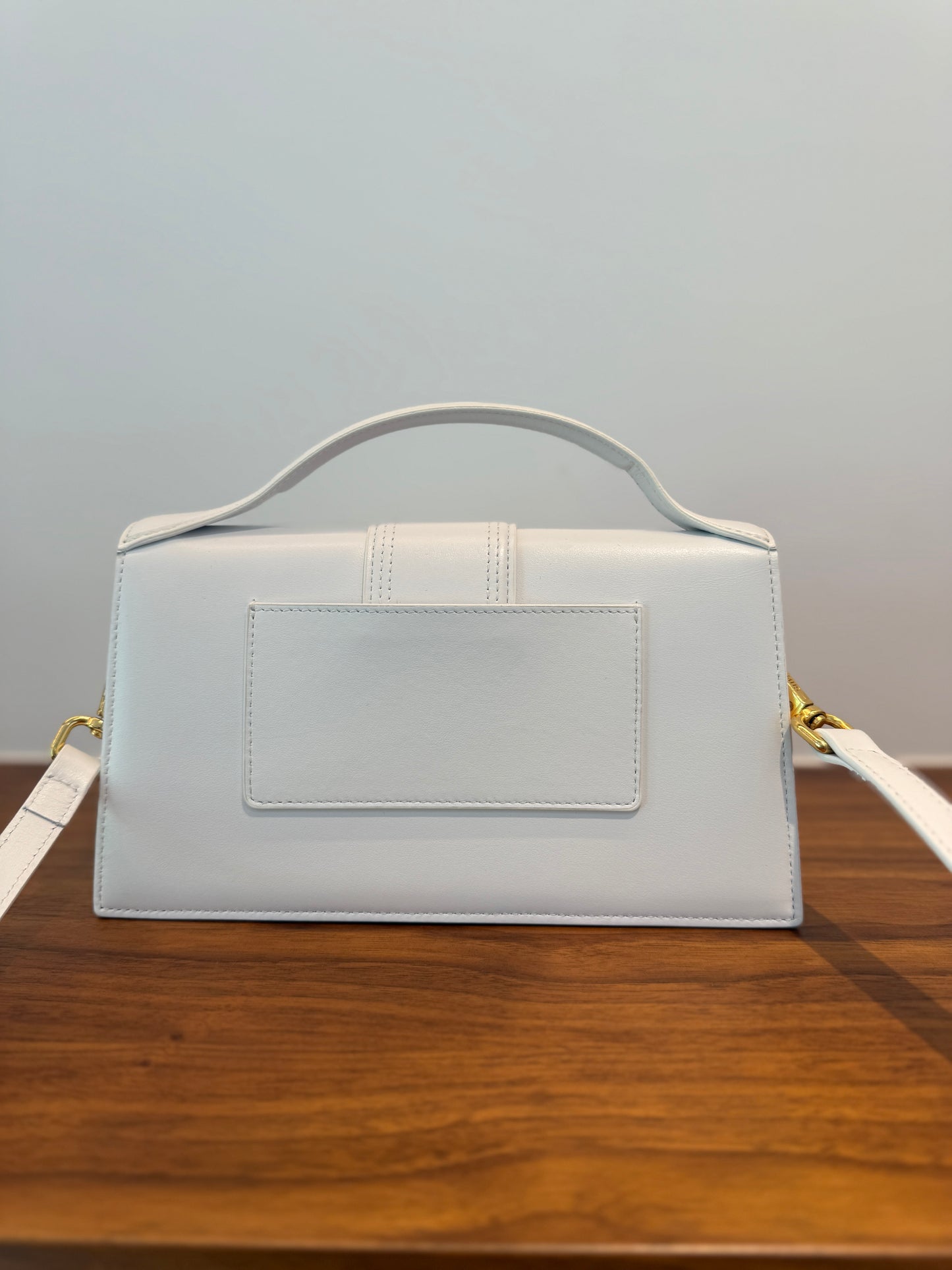 Jacquemus White Leather Le Grand Bambino with Strap
